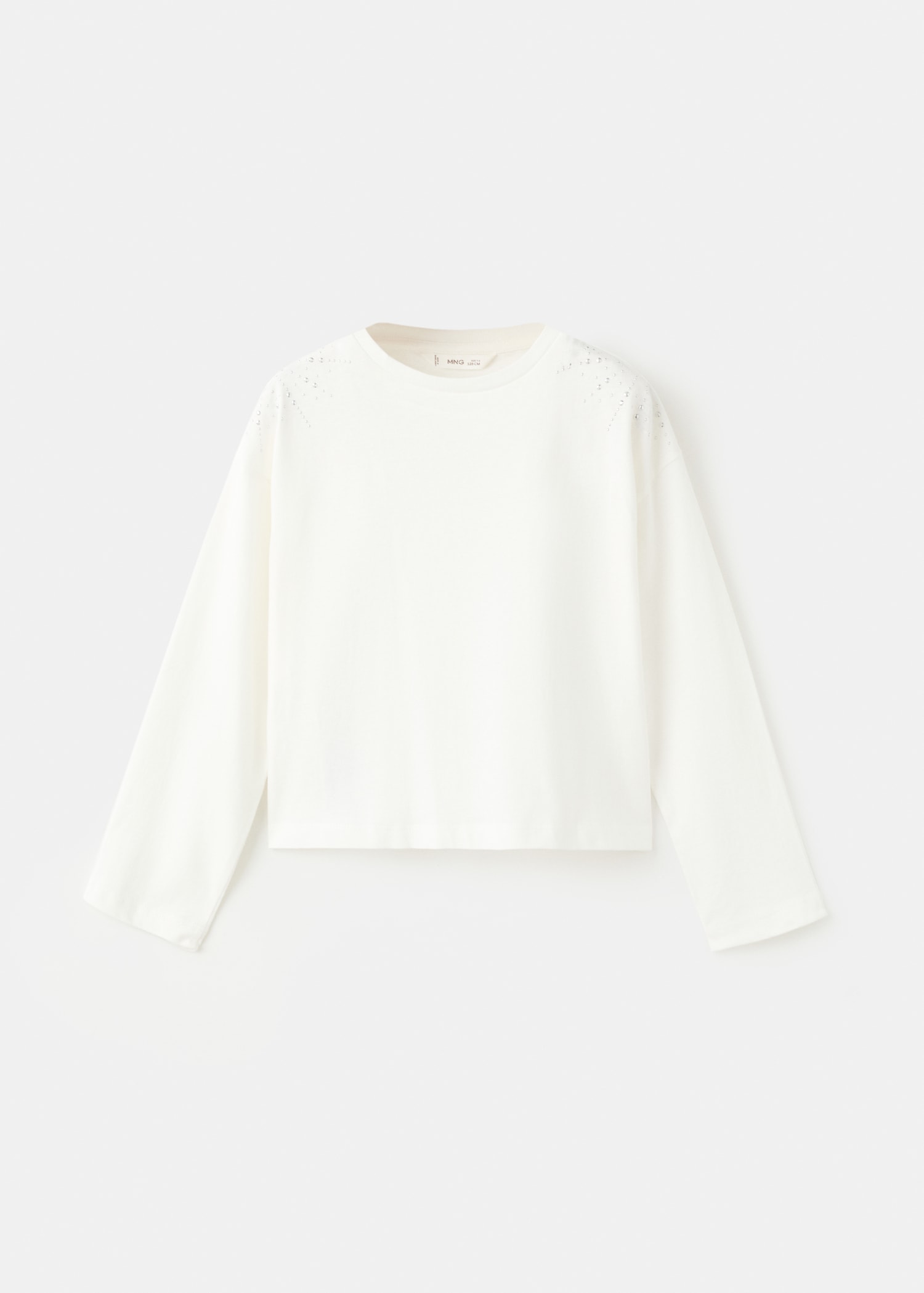 T-shirt met glinsterende strasssteentjes - Artikel zonder model