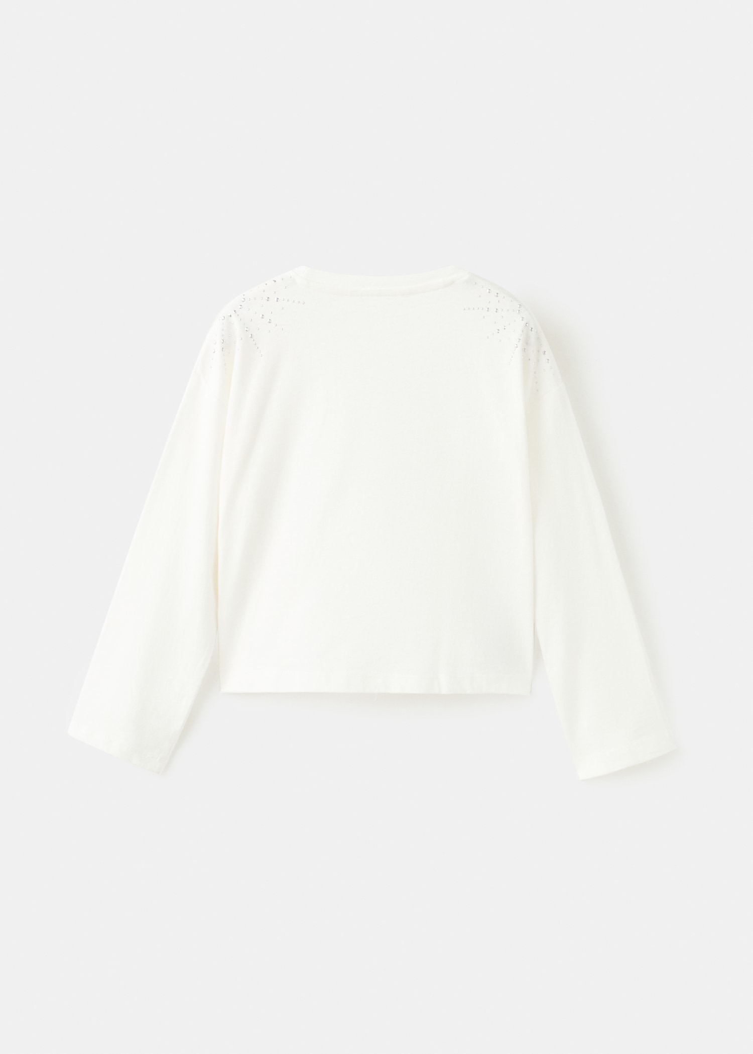 T-shirt met glinsterende strasssteentjes - Achterkant van het artikel