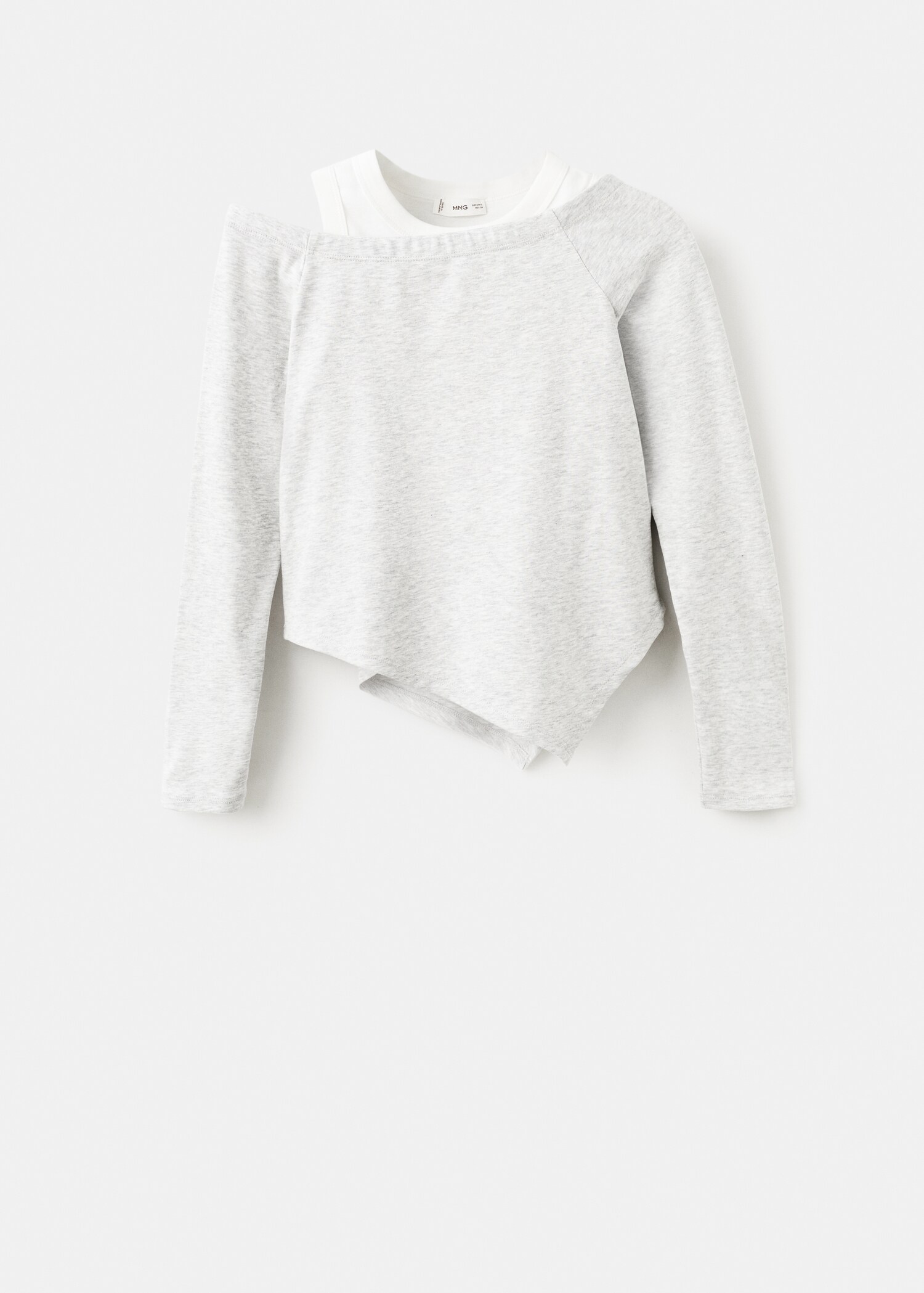 Asymmetrical double-effect t-shirt - Article without model