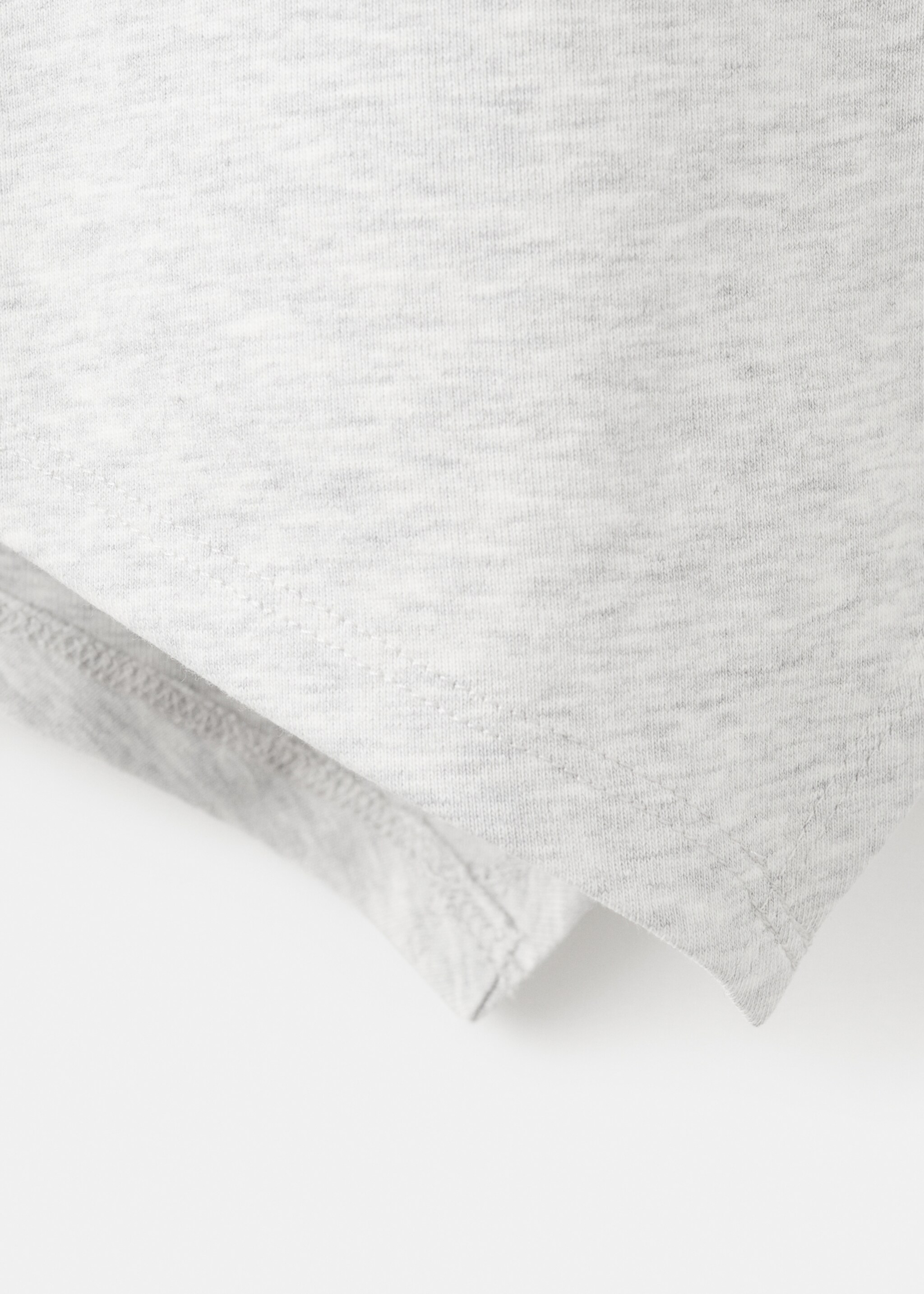 Asymmetrical double-effect t-shirt - Details of the article 0, Medium Heather Grey. Ref: 27001333-00.