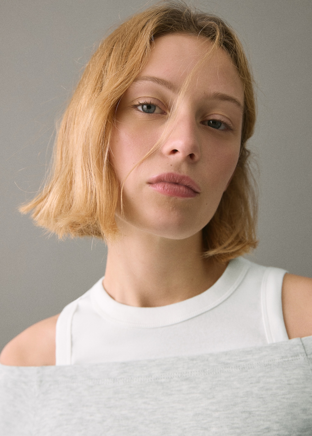 Asymmetrical double-effect T-shirt