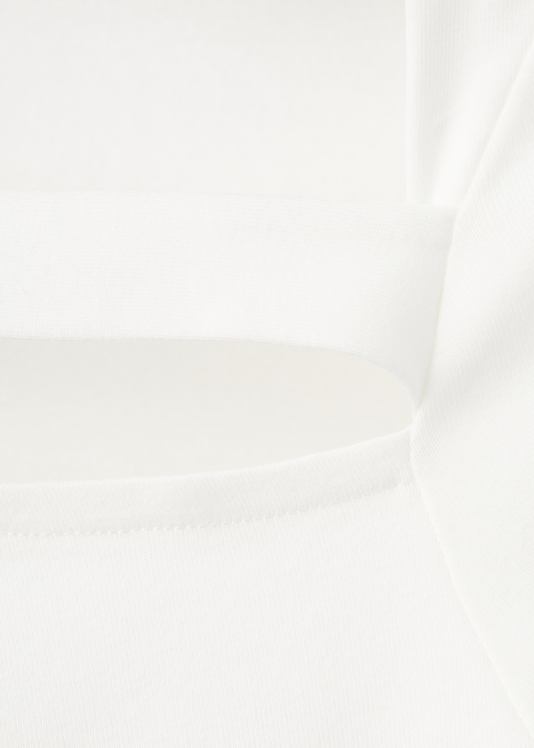 Asymmetrical t-shirt with cut-out - Details of the article 8, Off White. Ref: 27001335-00.