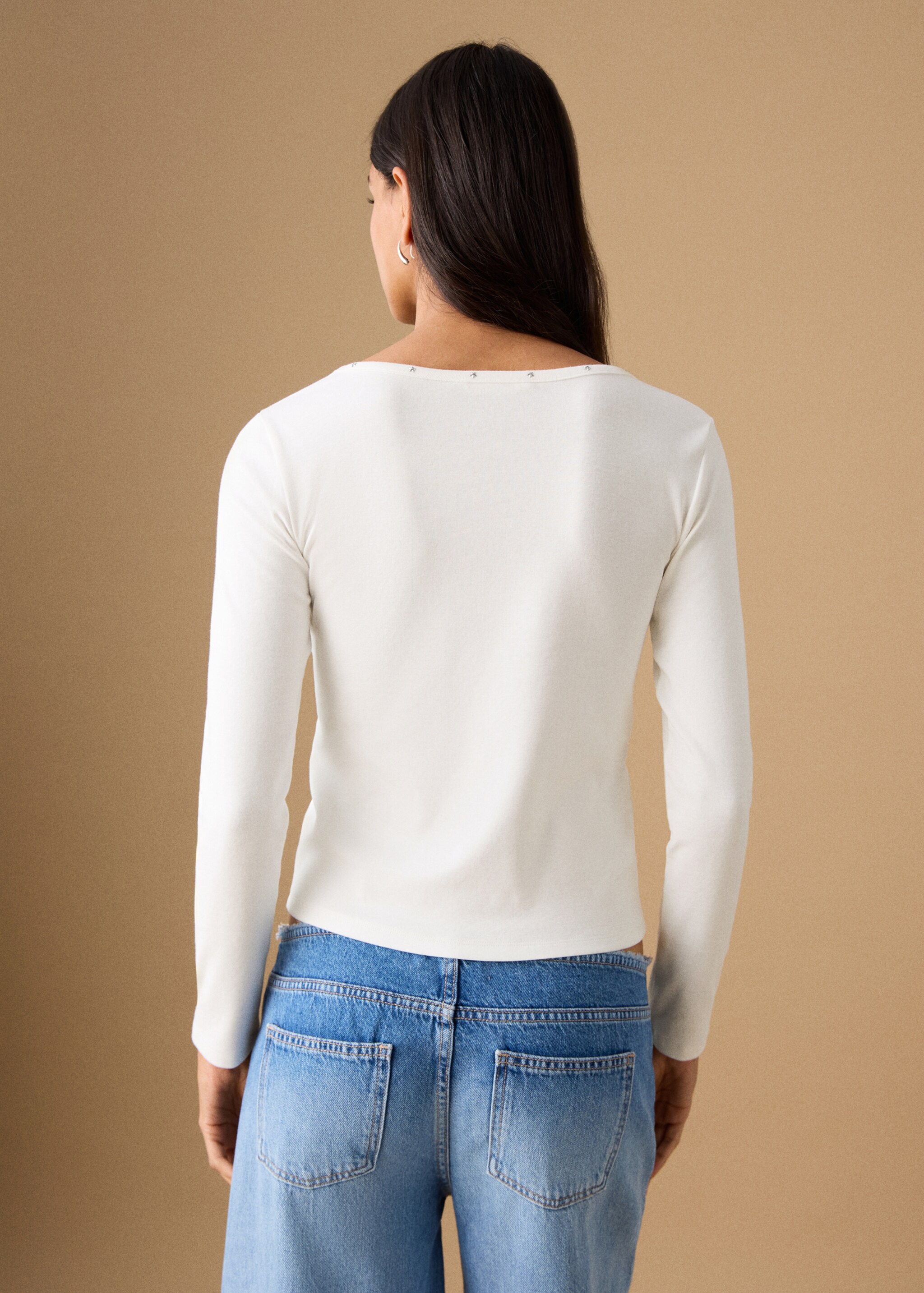 Star-studded t-shirt - Reverse of the article, Off White. Ref: 27001336-00.