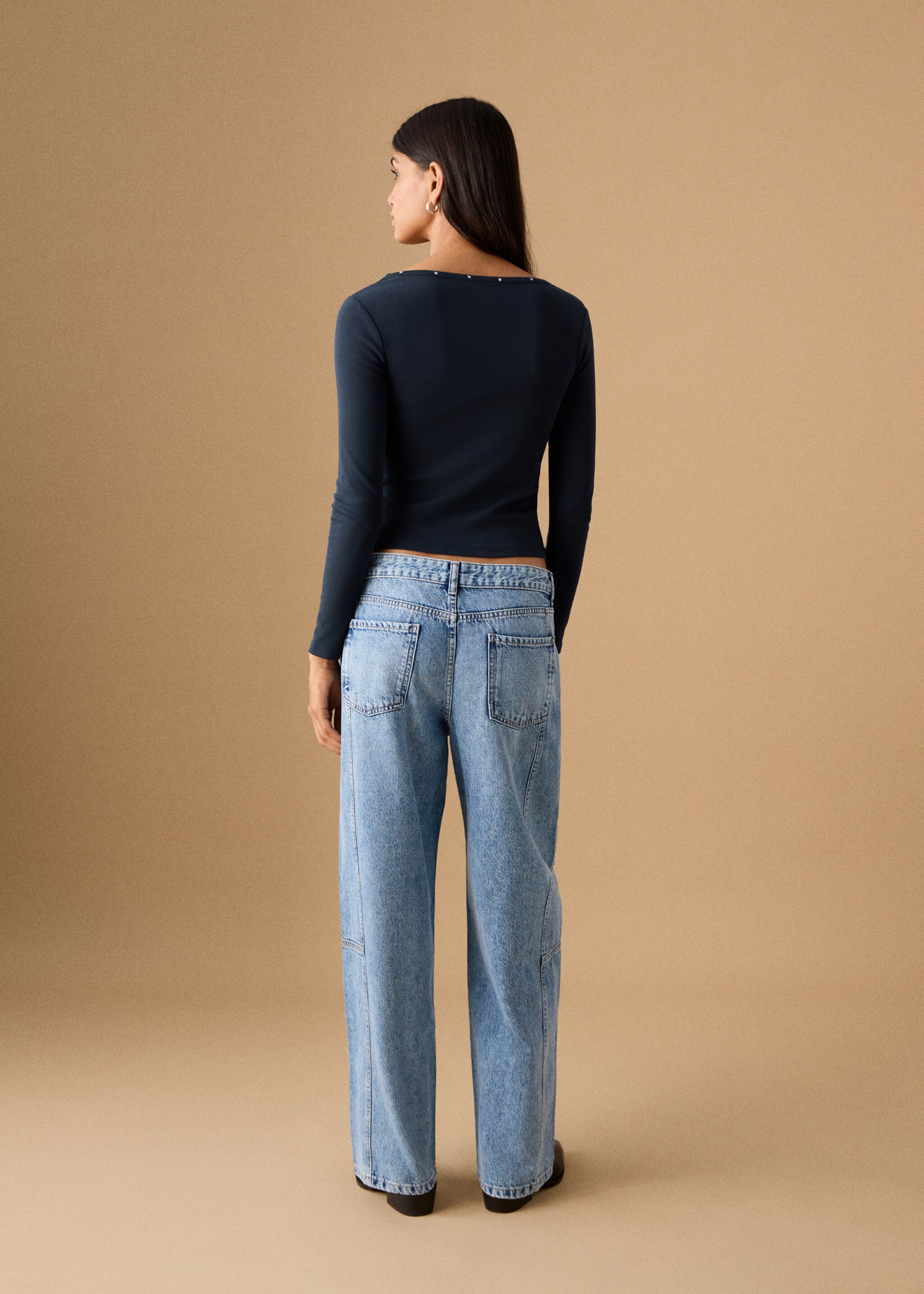 Star-studded t-shirt - Reverse of the article, Navy. Ref: 27001336-00.