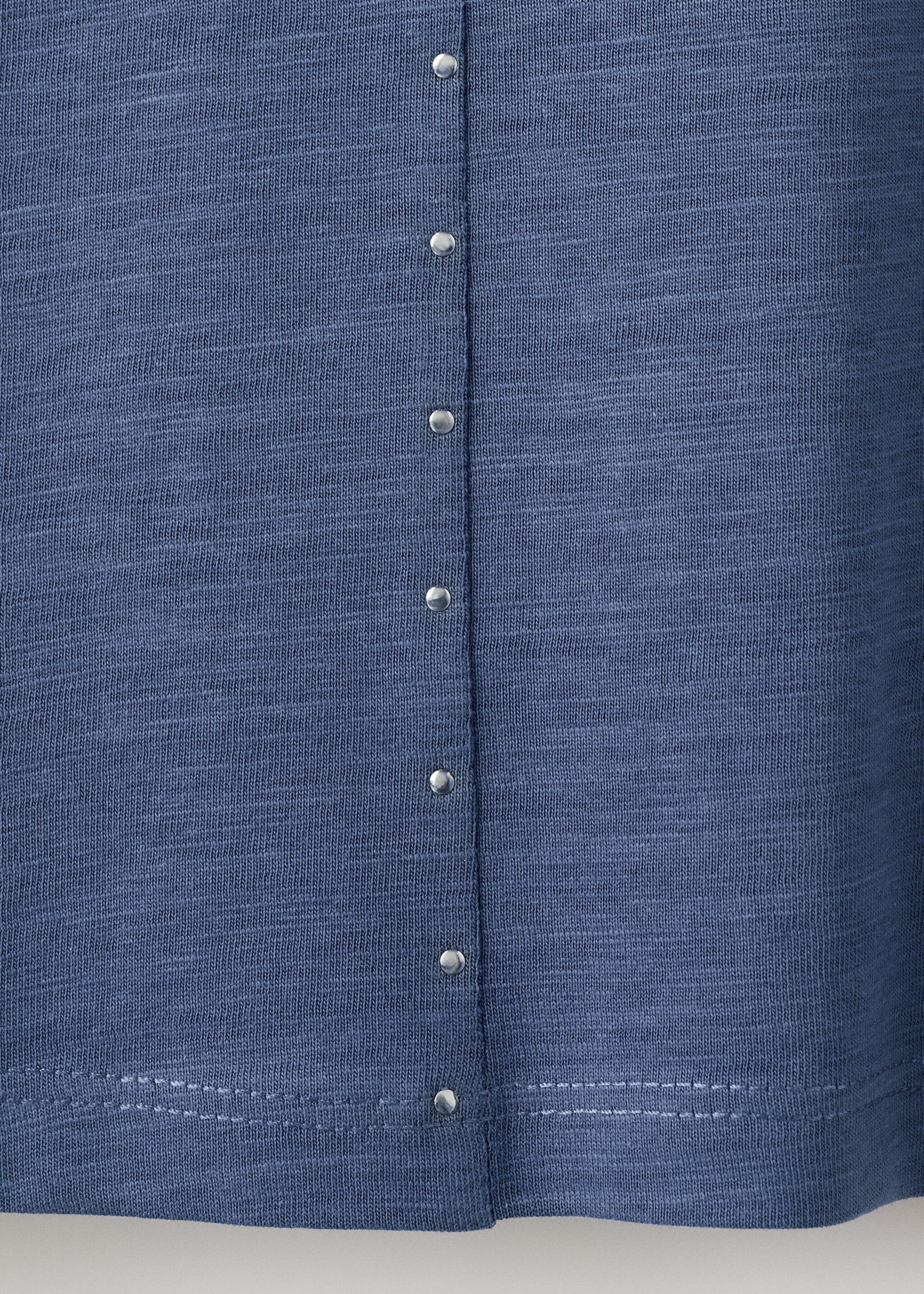 Short studded t-shirt - Details of the article 0, Blue. Ref: 27001337-00.
