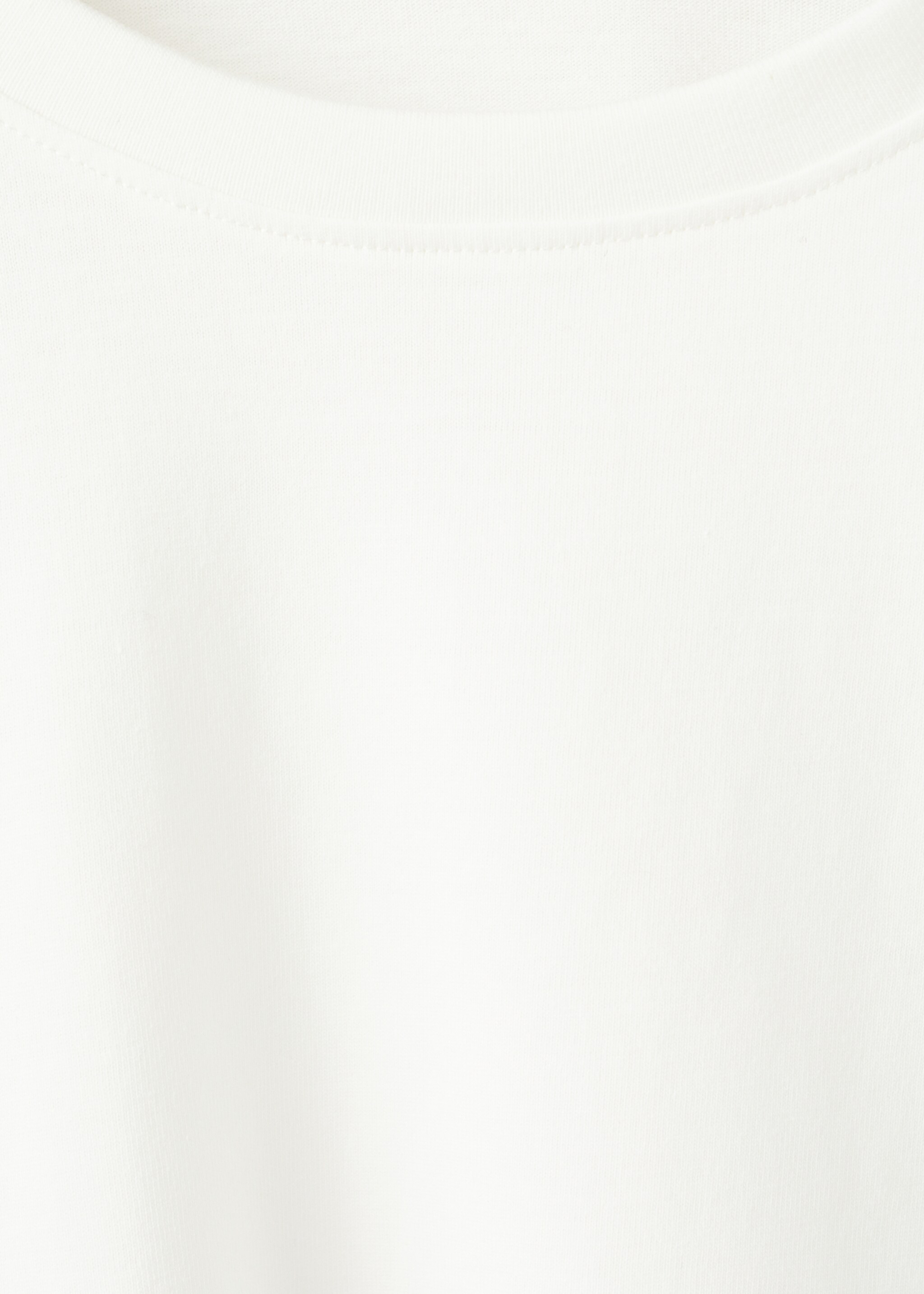 T-shirt met detail op mouw - Detail van het artikel 8, Gebroken wit. Ref: 27001339-00.
