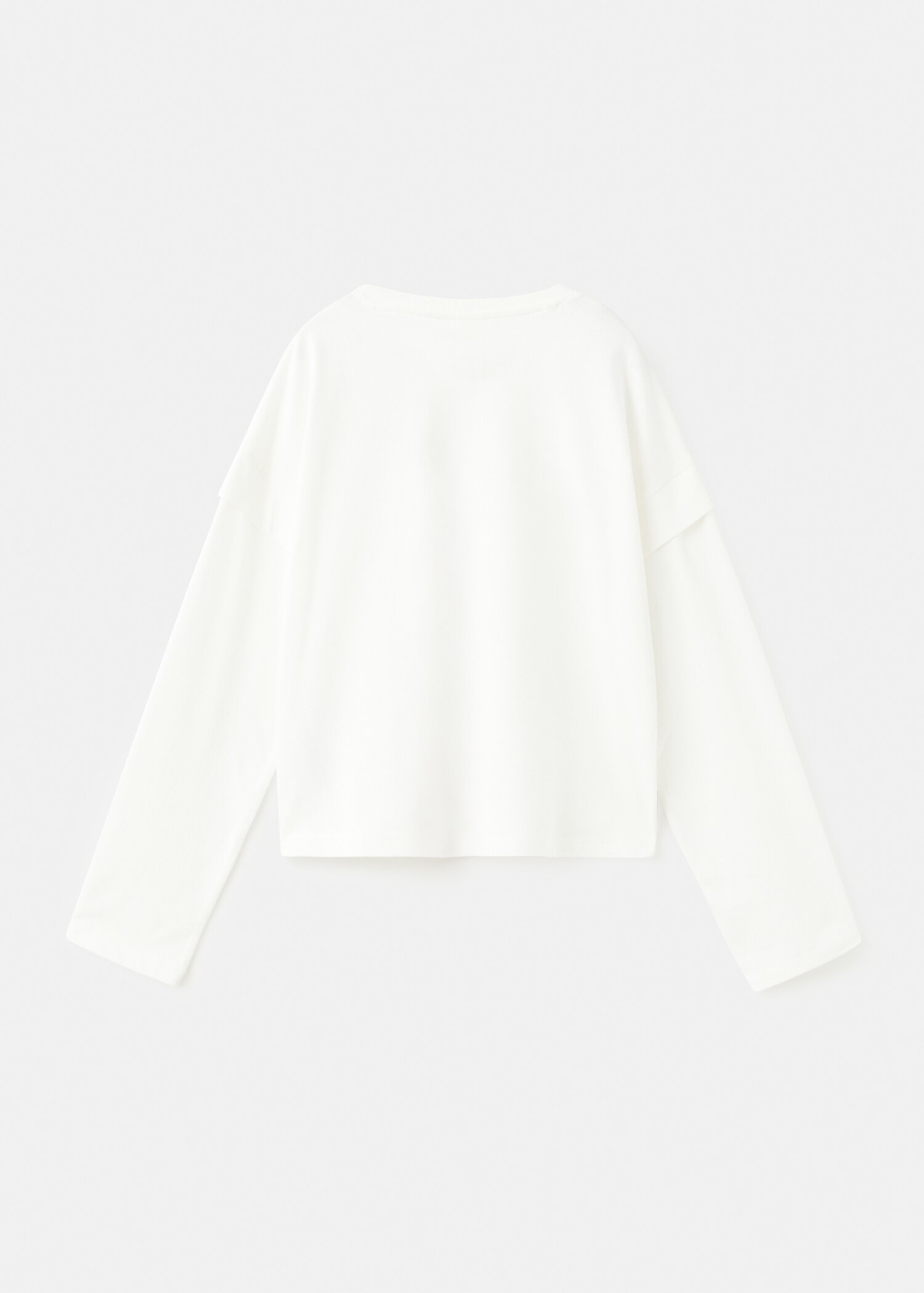 T-shirt met detail op mouw - Achterkant van het artikel