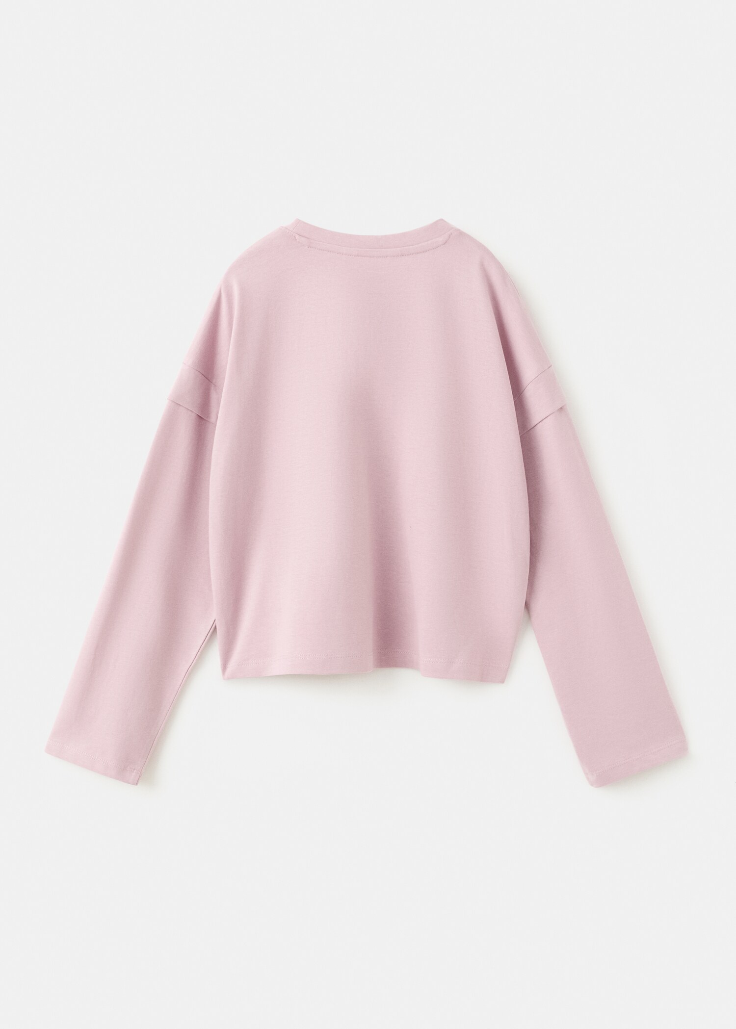 T-shirt met detail op mouw - Achterkant van het artikel