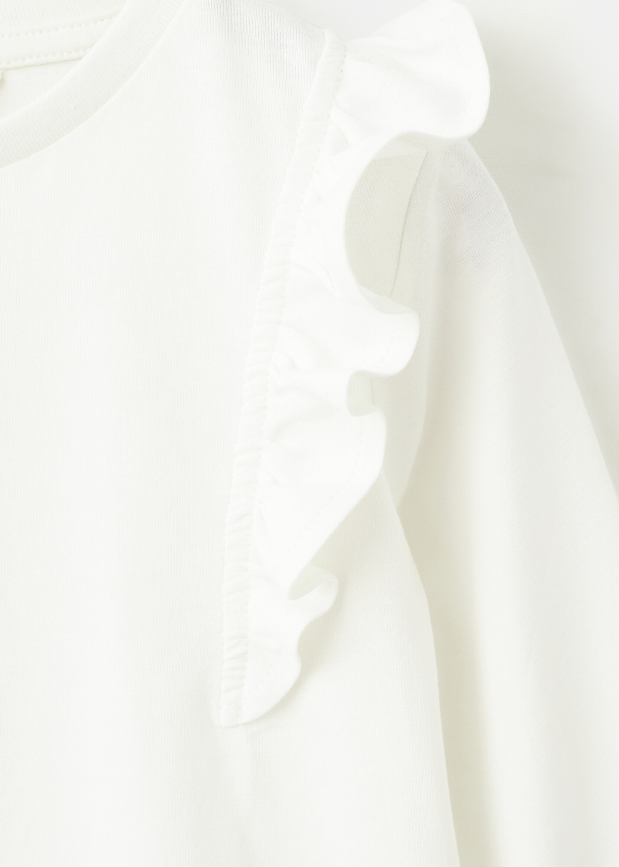 Frills cotton t-shirt - Details of the article 0, Off White. Ref: 27001340-00.