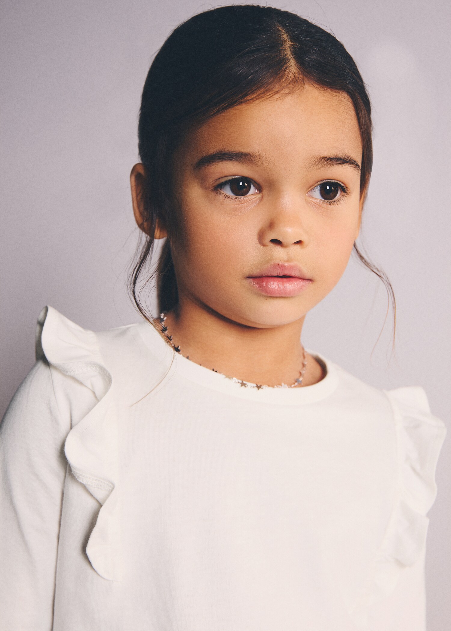 Frills cotton t-shirt - Details of the article 1