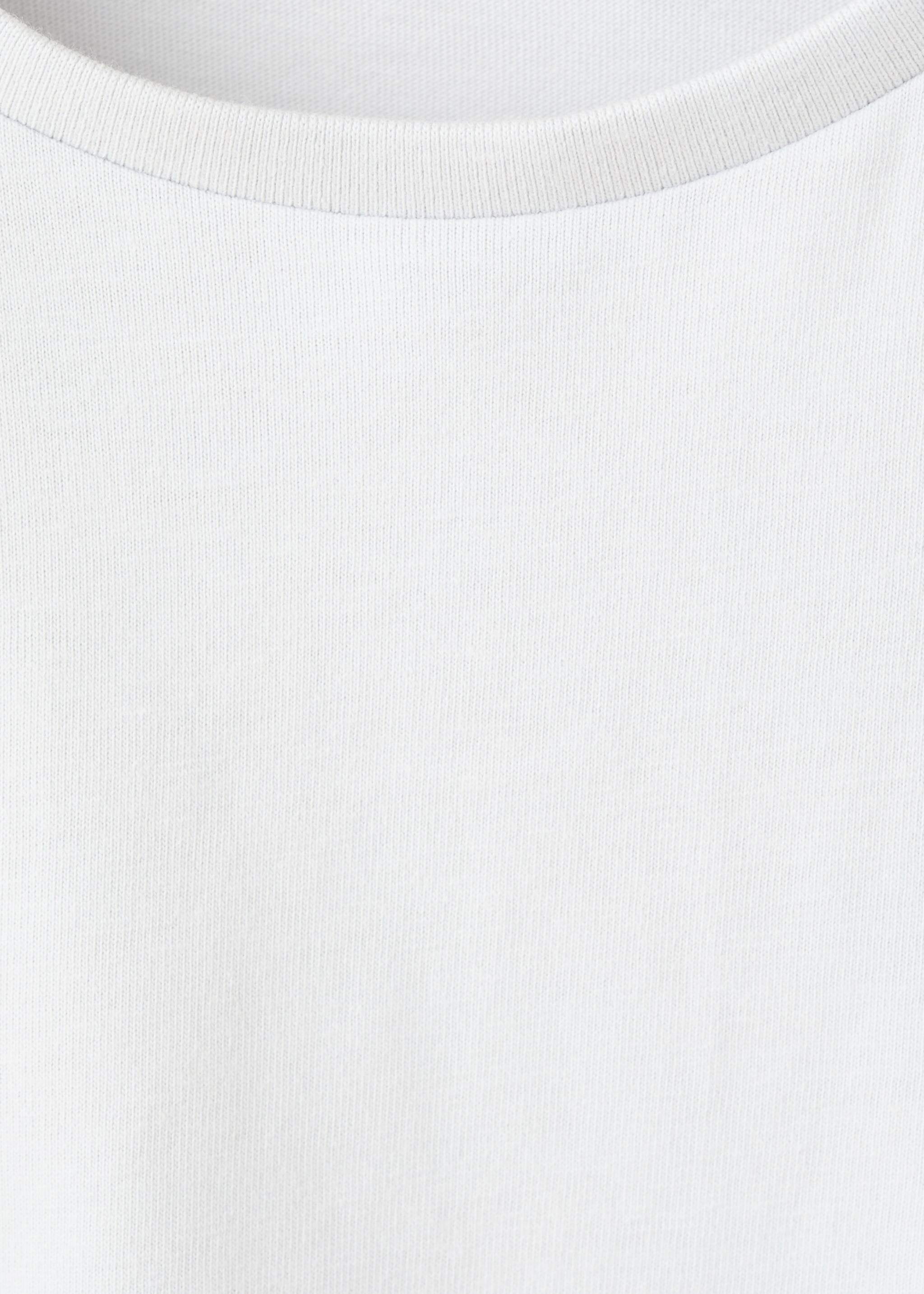 Frills cotton t-shirt - Details of the article 8, Sky Blue. Ref: 27001340-00.