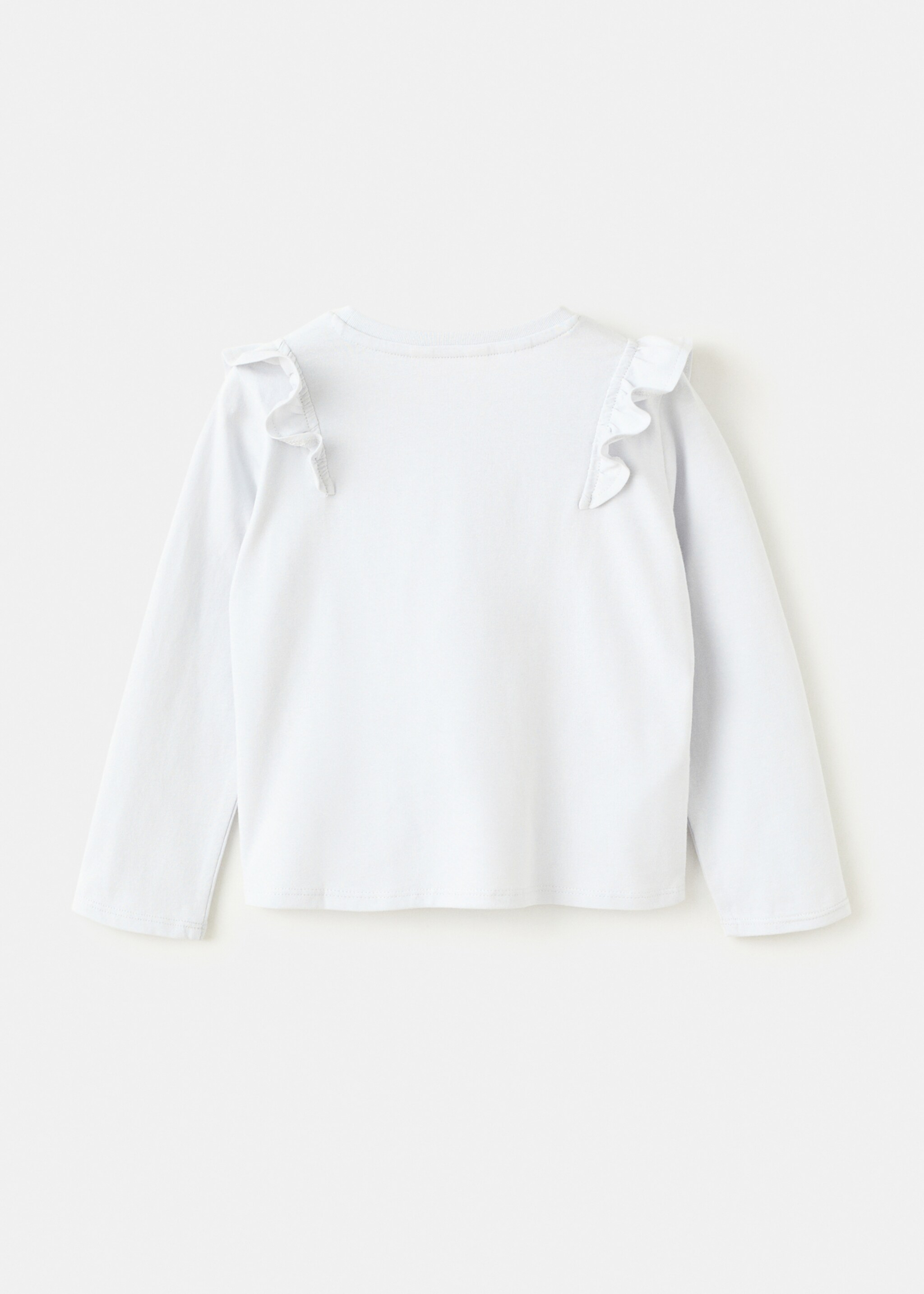 Frills cotton t-shirt - Reverse of the article, Sky Blue. Ref: 27001340-00.