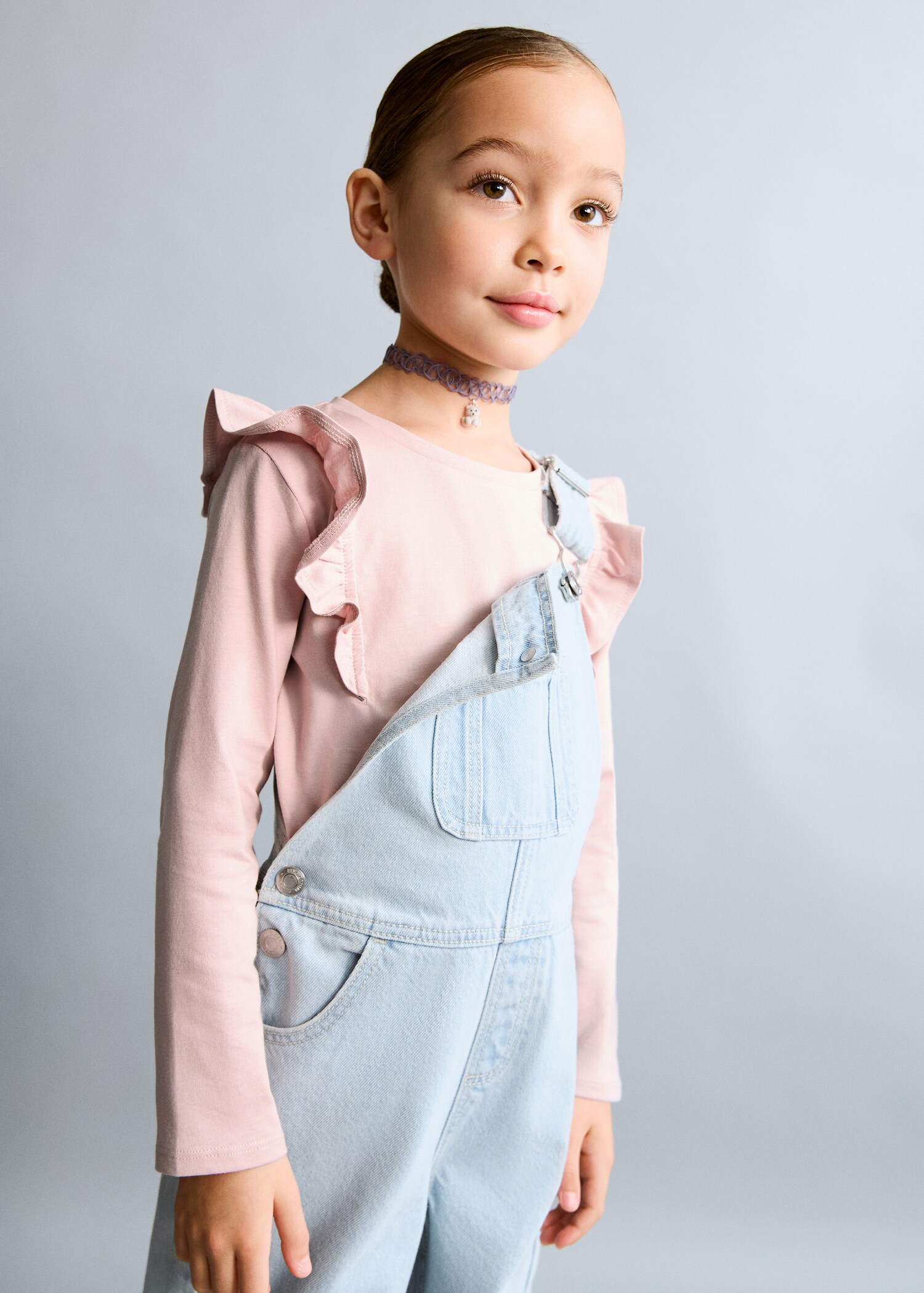 Frills cotton t-shirt - Medium plane