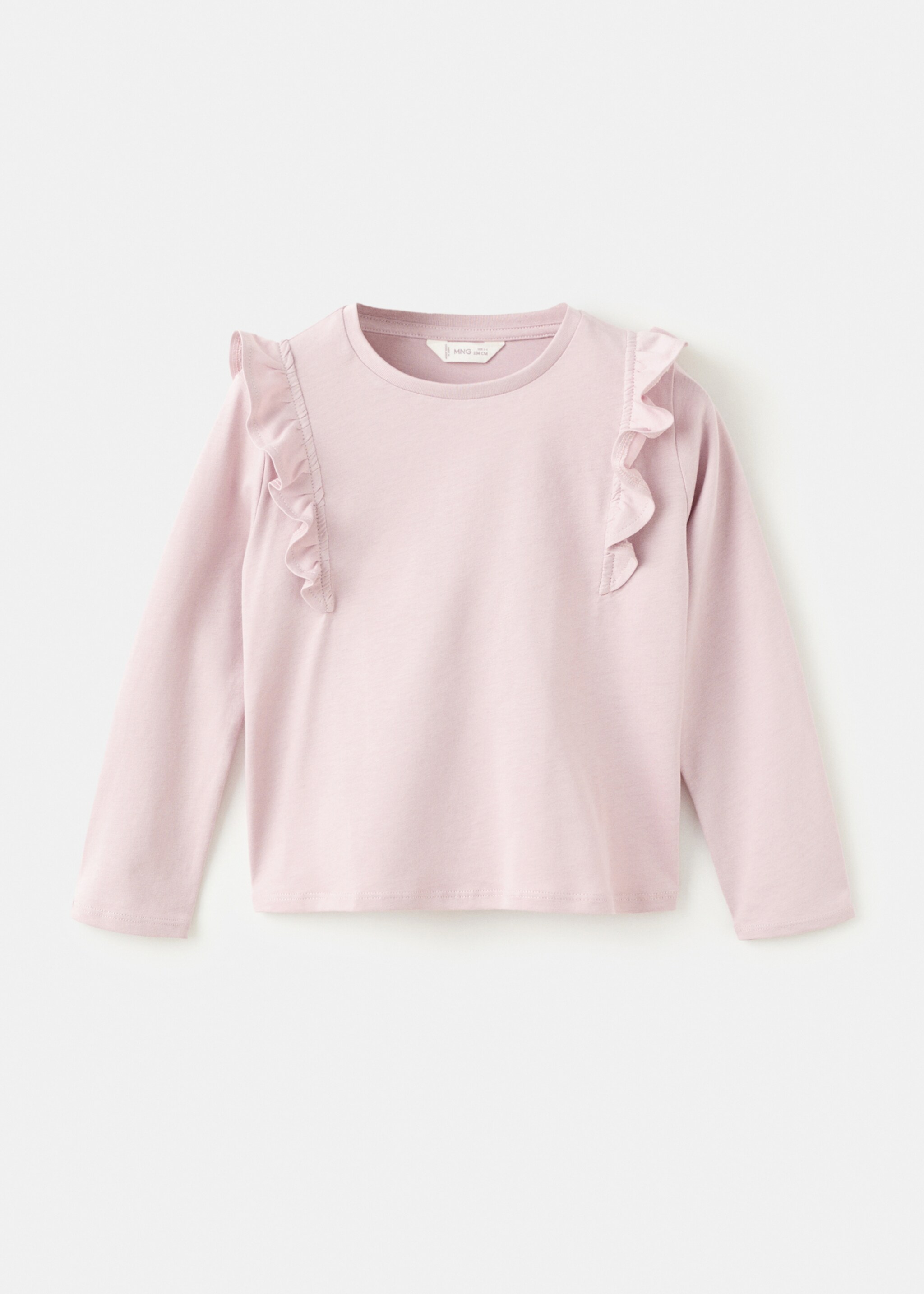 Frills cotton t-shirt - Article without model, Pink. Ref: 27001340-00.