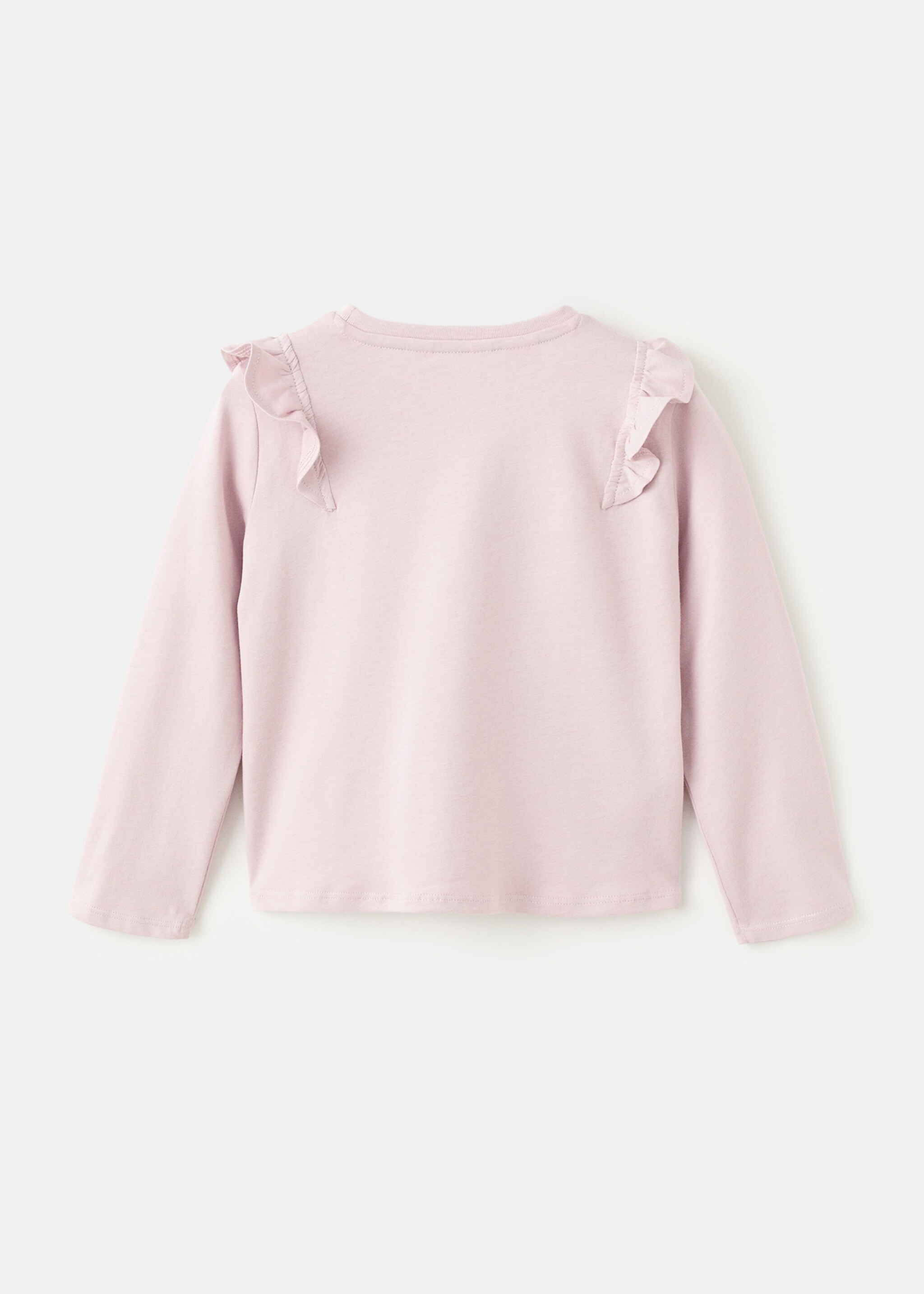 Frills cotton t-shirt - Reverse of the article, Pink. Ref: 27001340-00.