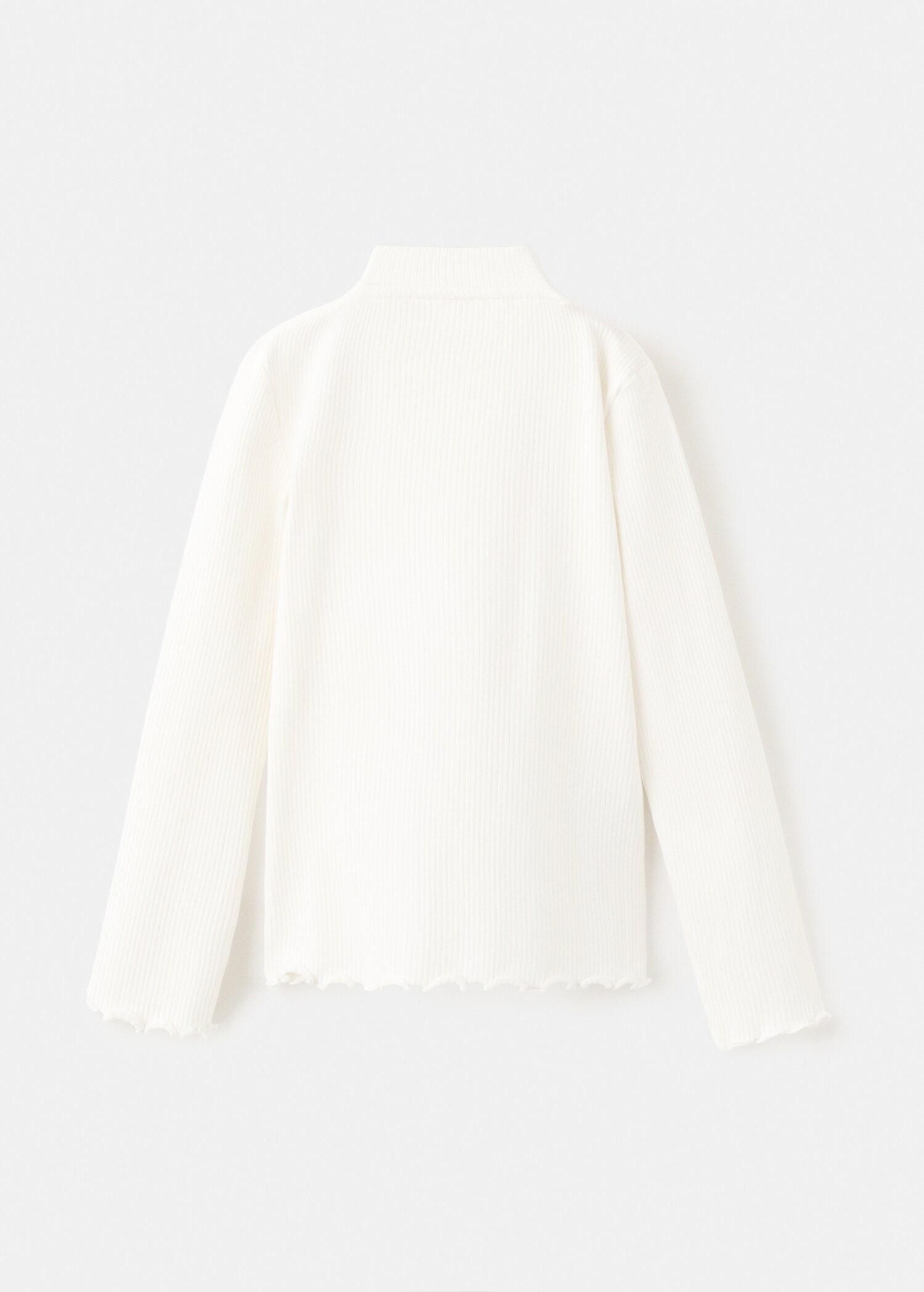 Ribbed long-sleeved t-shirt - Reverse of the article