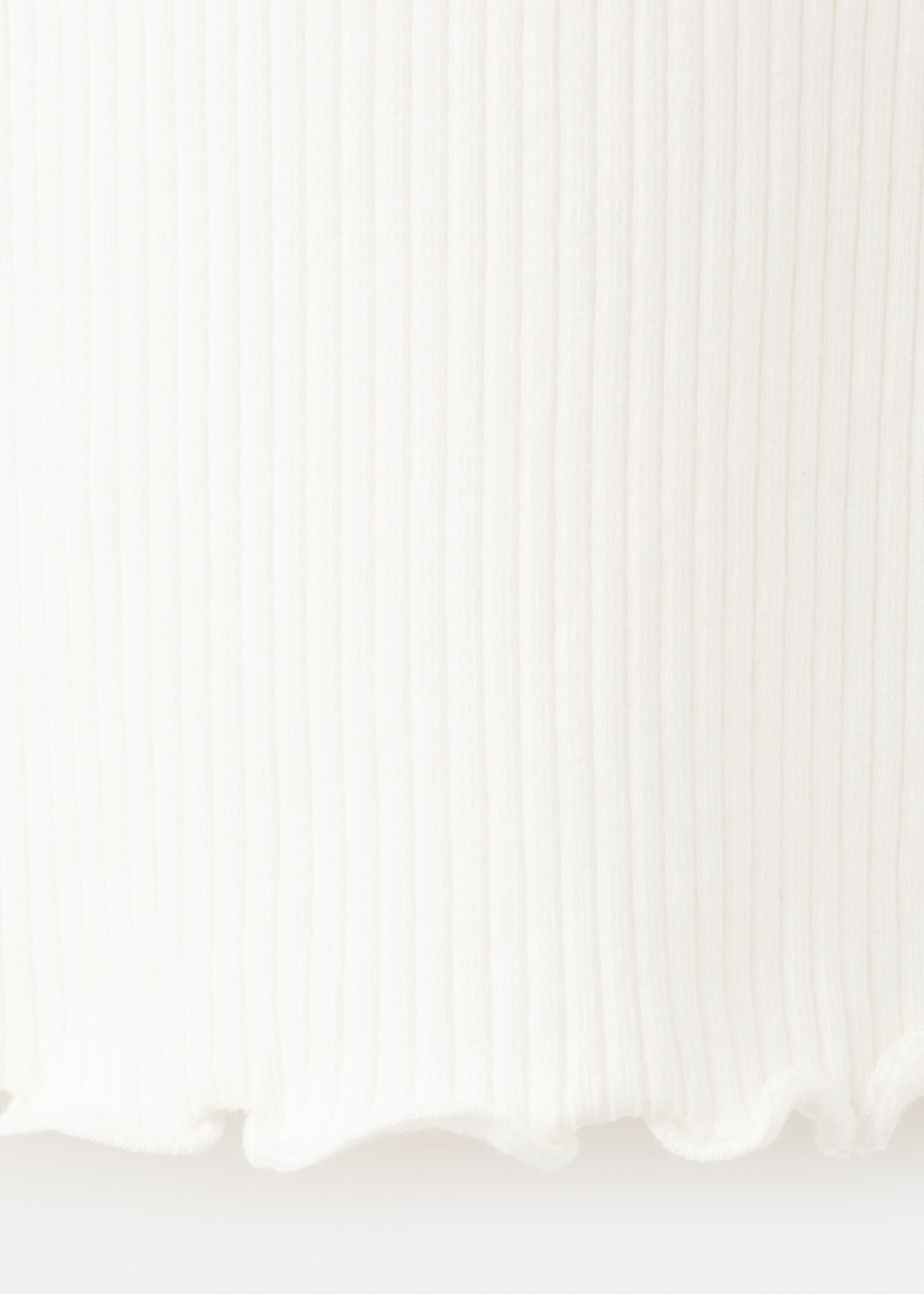 Ribbed long-sleeved t-shirt - Details of the article 0, Off White. Ref: 27001342-00.