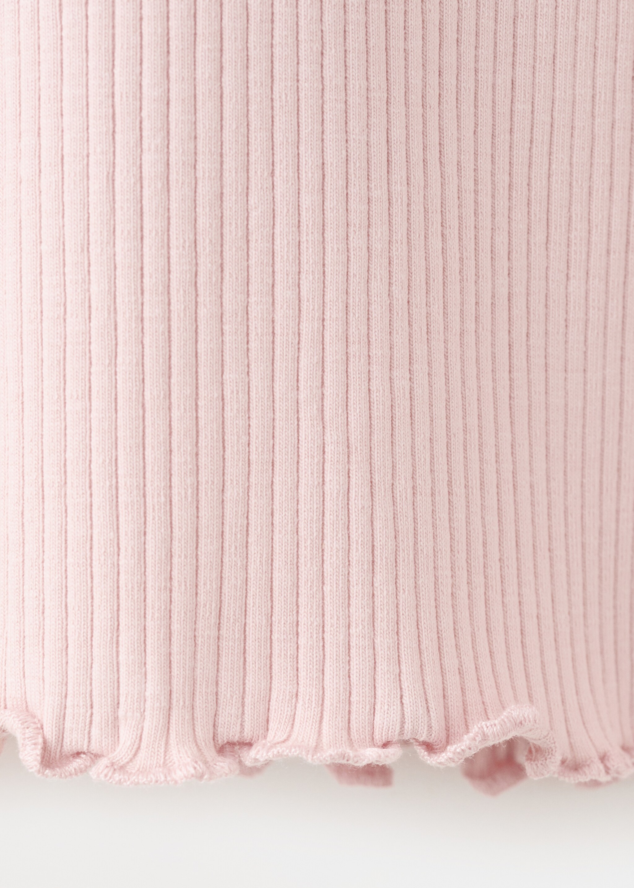 Ribbed long-sleeved t-shirt - Details of the article 0, Pink. Ref: 27001342-00.