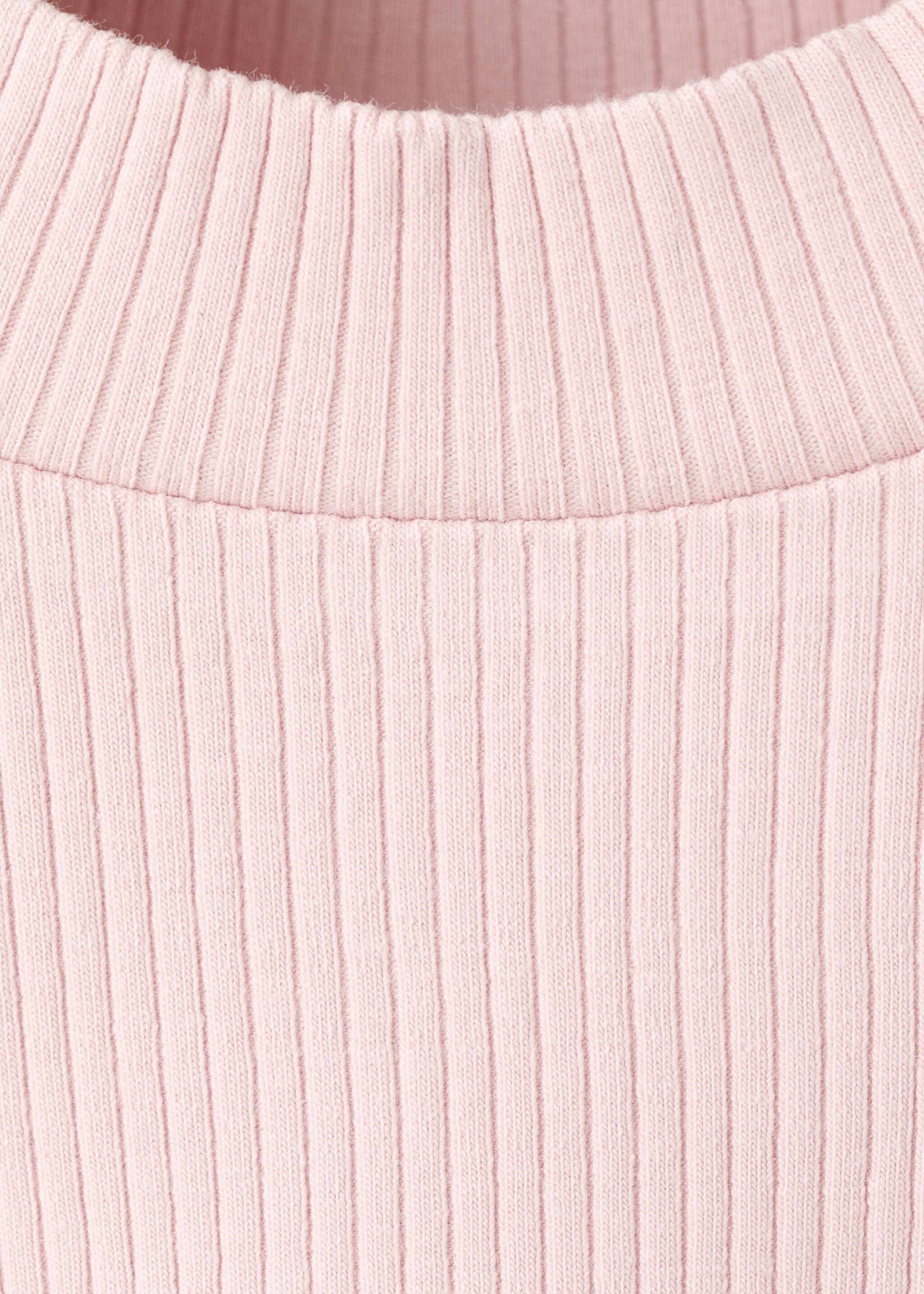 Ribbed long-sleeved t-shirt - Details of the article 8, Pink. Ref: 27001342-00.