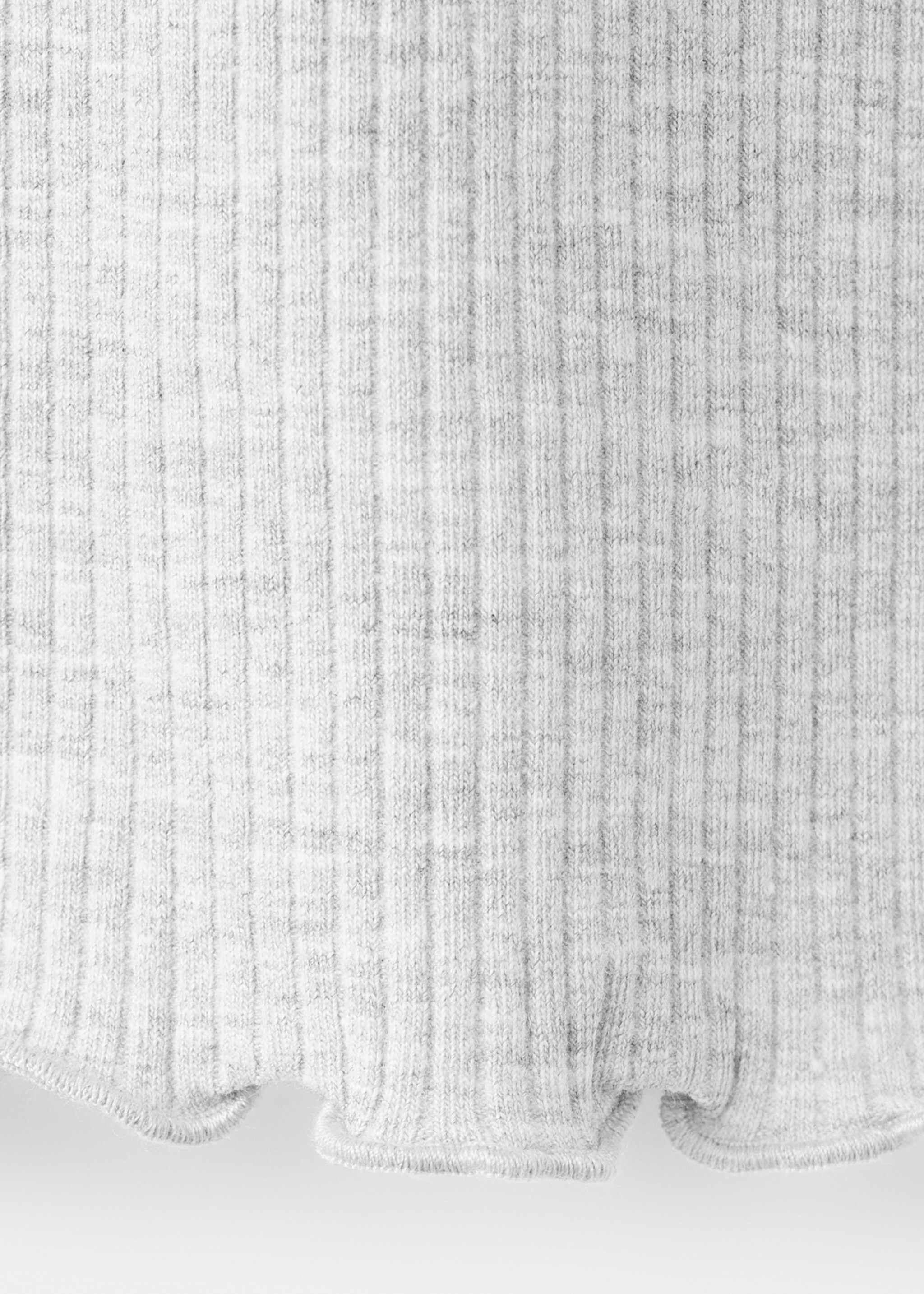 Ribbed long-sleeved t-shirt - Details of the article 0, Light Heather Grey. Ref: 27001342-00.