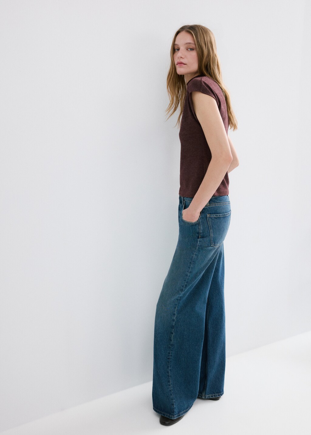 Mango High collar T-shirt