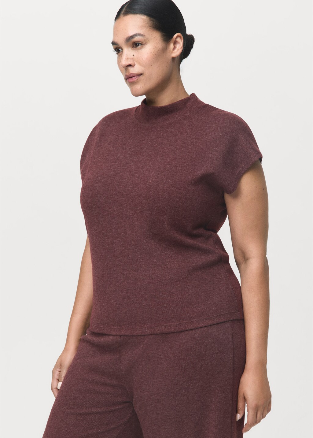 Mango High collar T-shirt