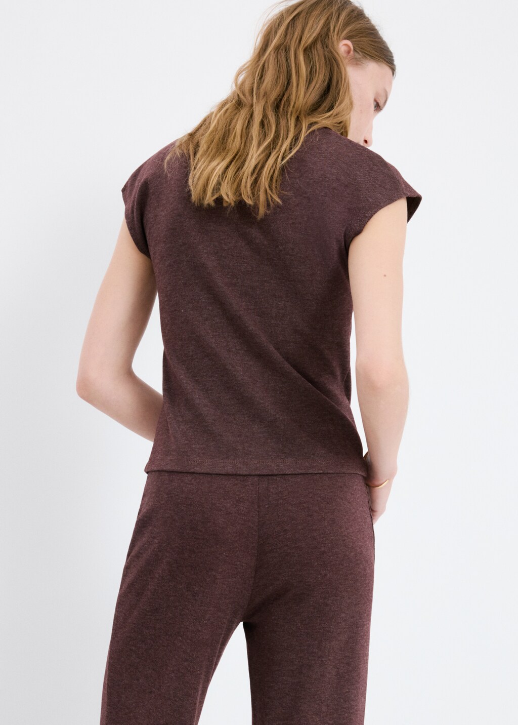 Mango High collar T-shirt