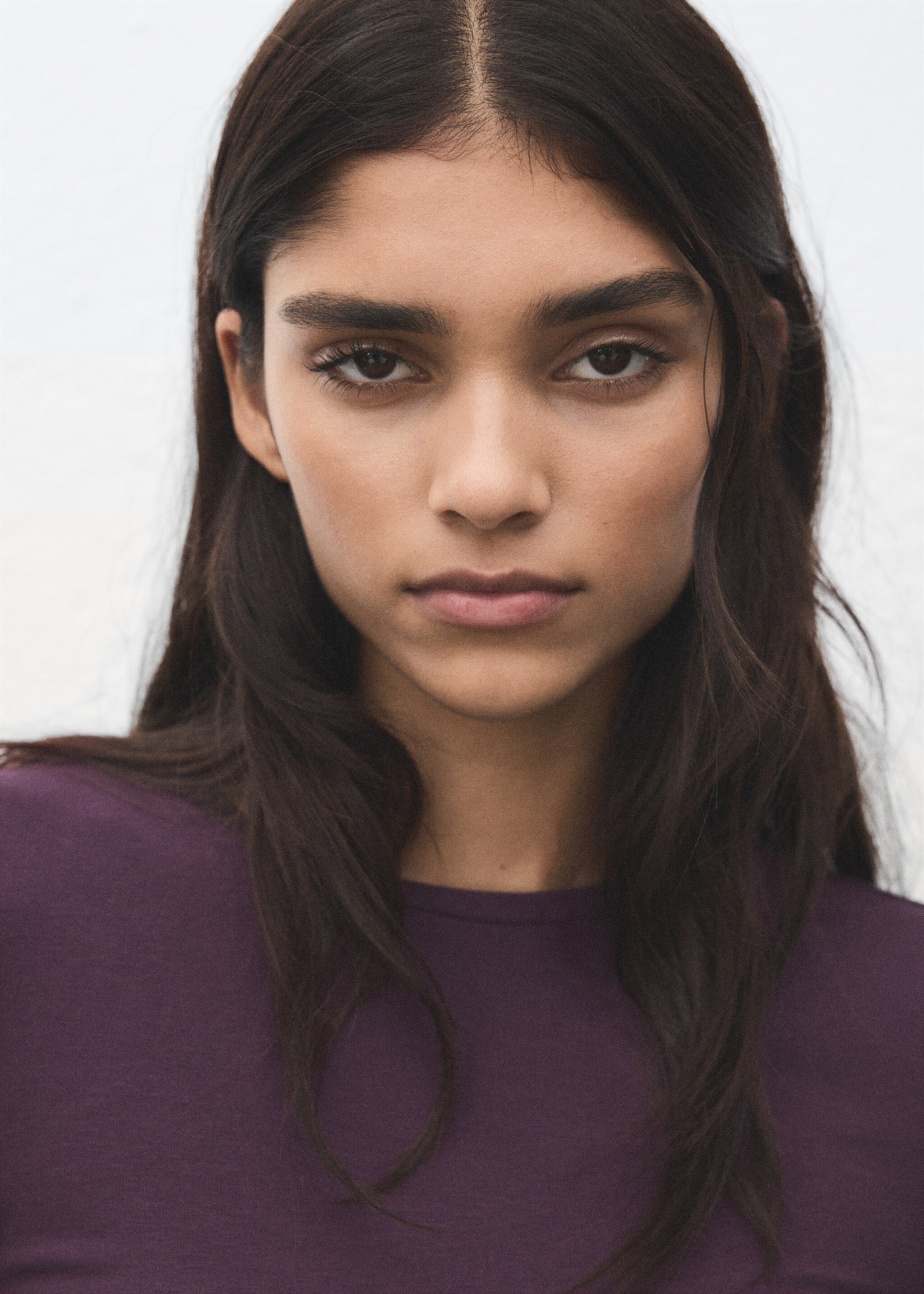 Long sleeve T-shirt - Details of the article 1, Burgundy. Ref: 27001344-00.