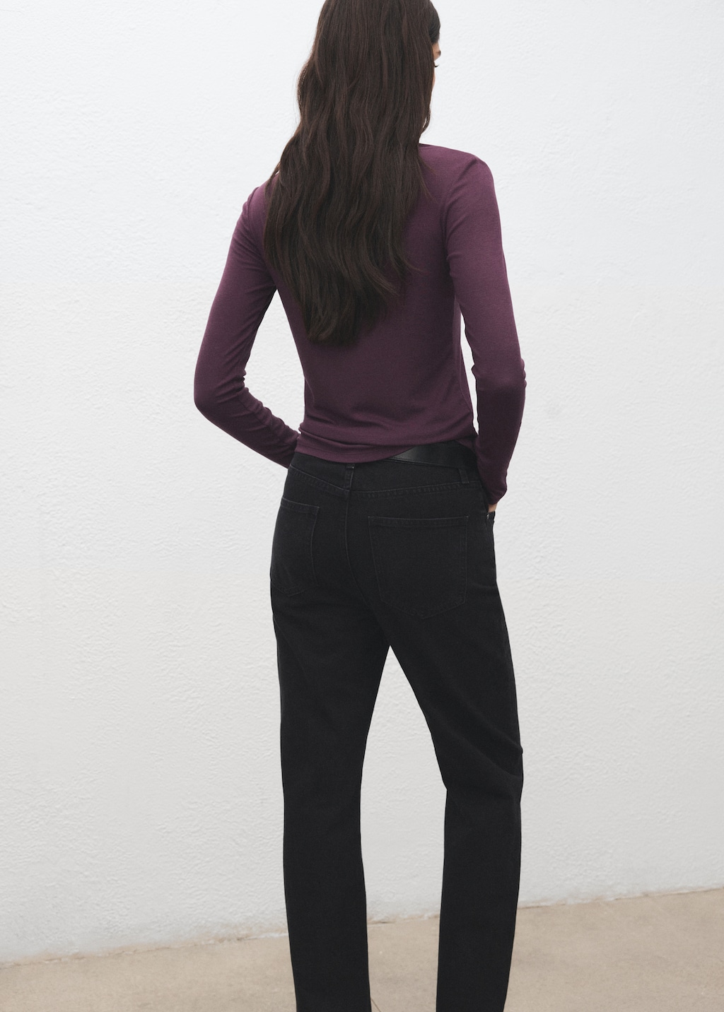 Mango Round-neck long-sleeved t-shirt