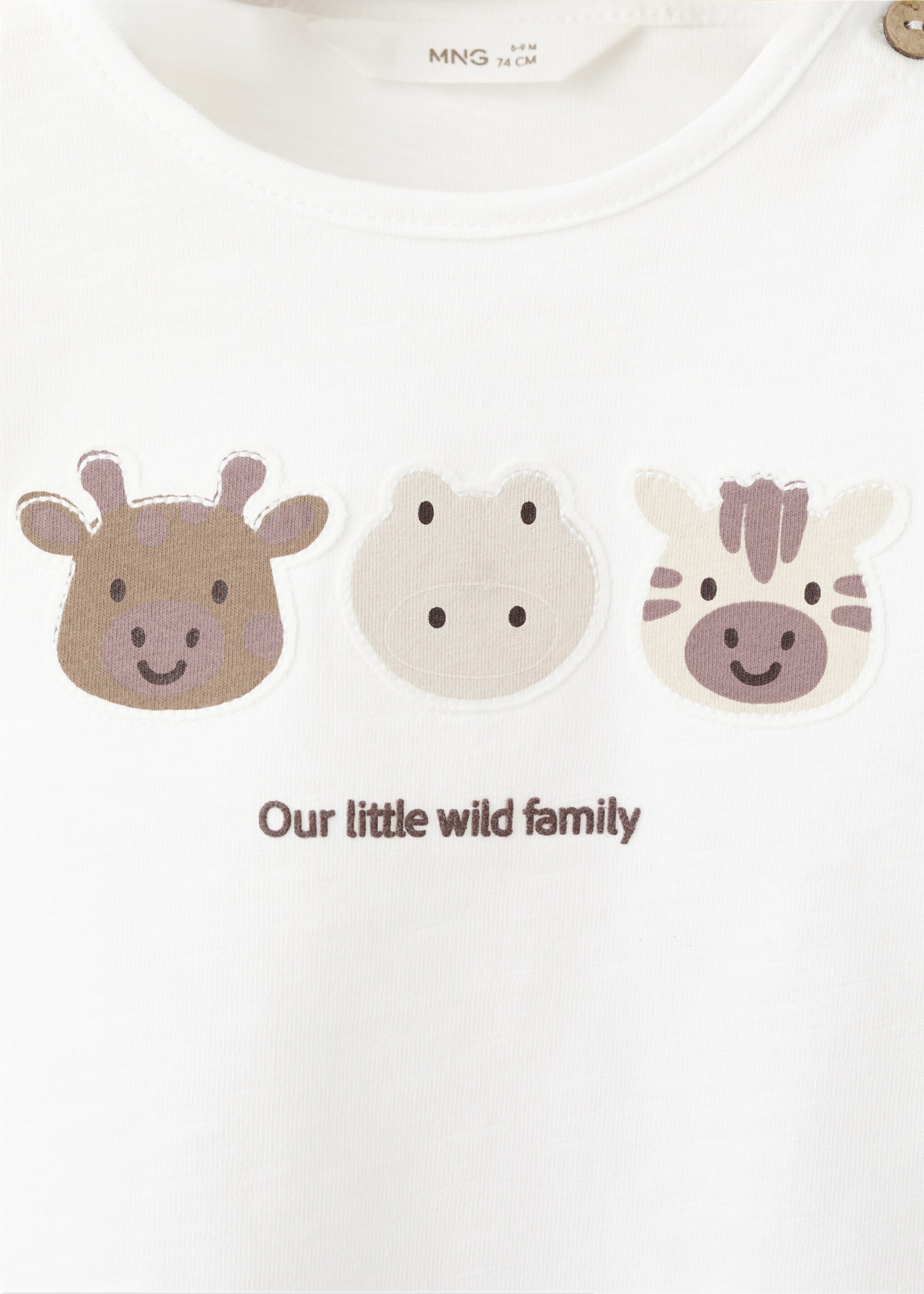 Printed cotton-blend t-shirt - Details of the article 0, Off White. Ref: 27001348-00.