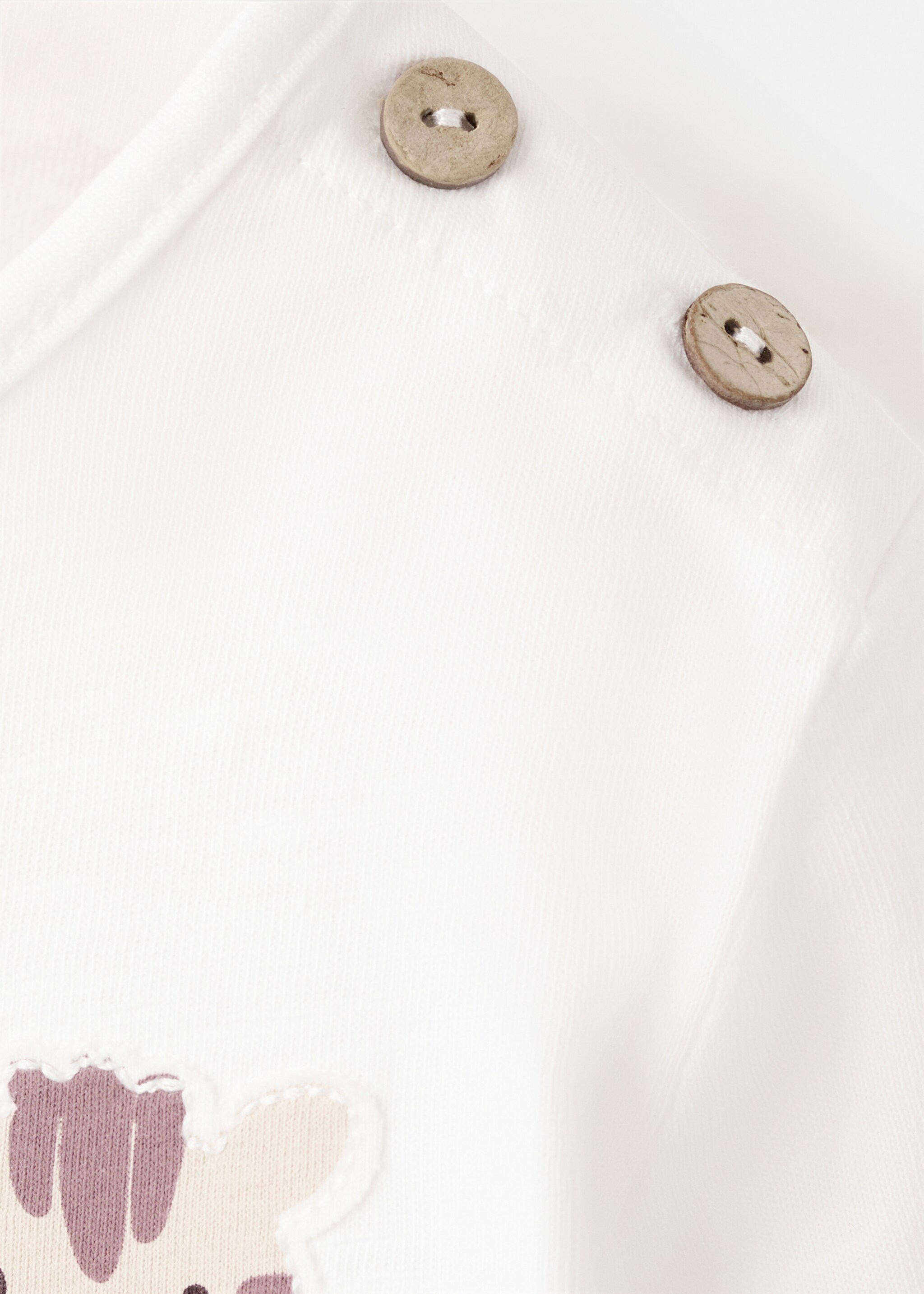 Printed cotton-blend t-shirt - Details of the article 8, Off White. Ref: 27001348-00.