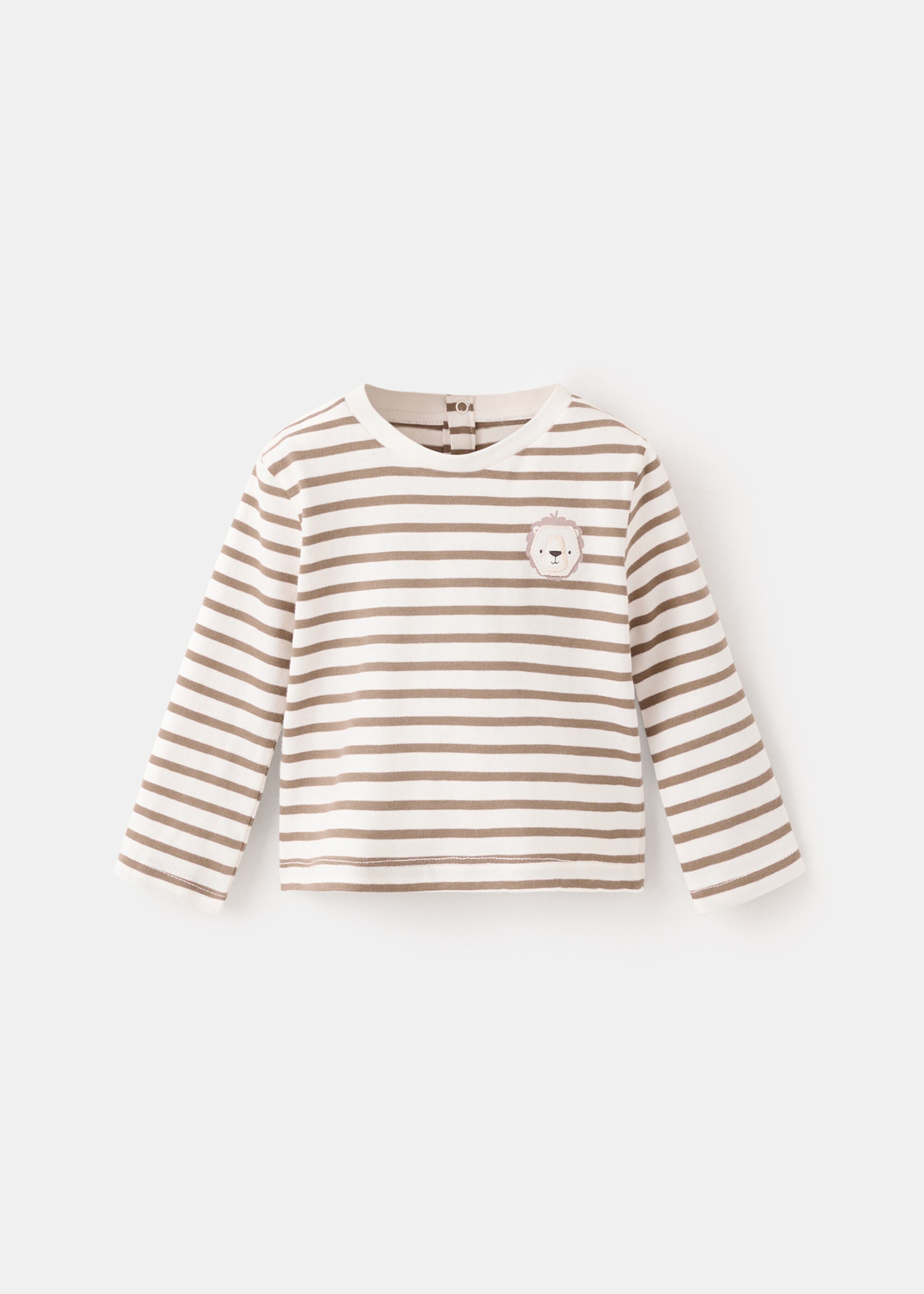 Striped cotton T-shirt - Article without model, Off White. Ref: 27001349-00.