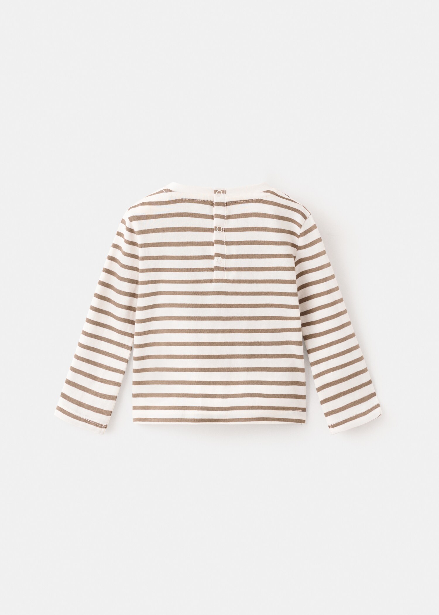 Striped cotton T-shirt - Reverse of the article