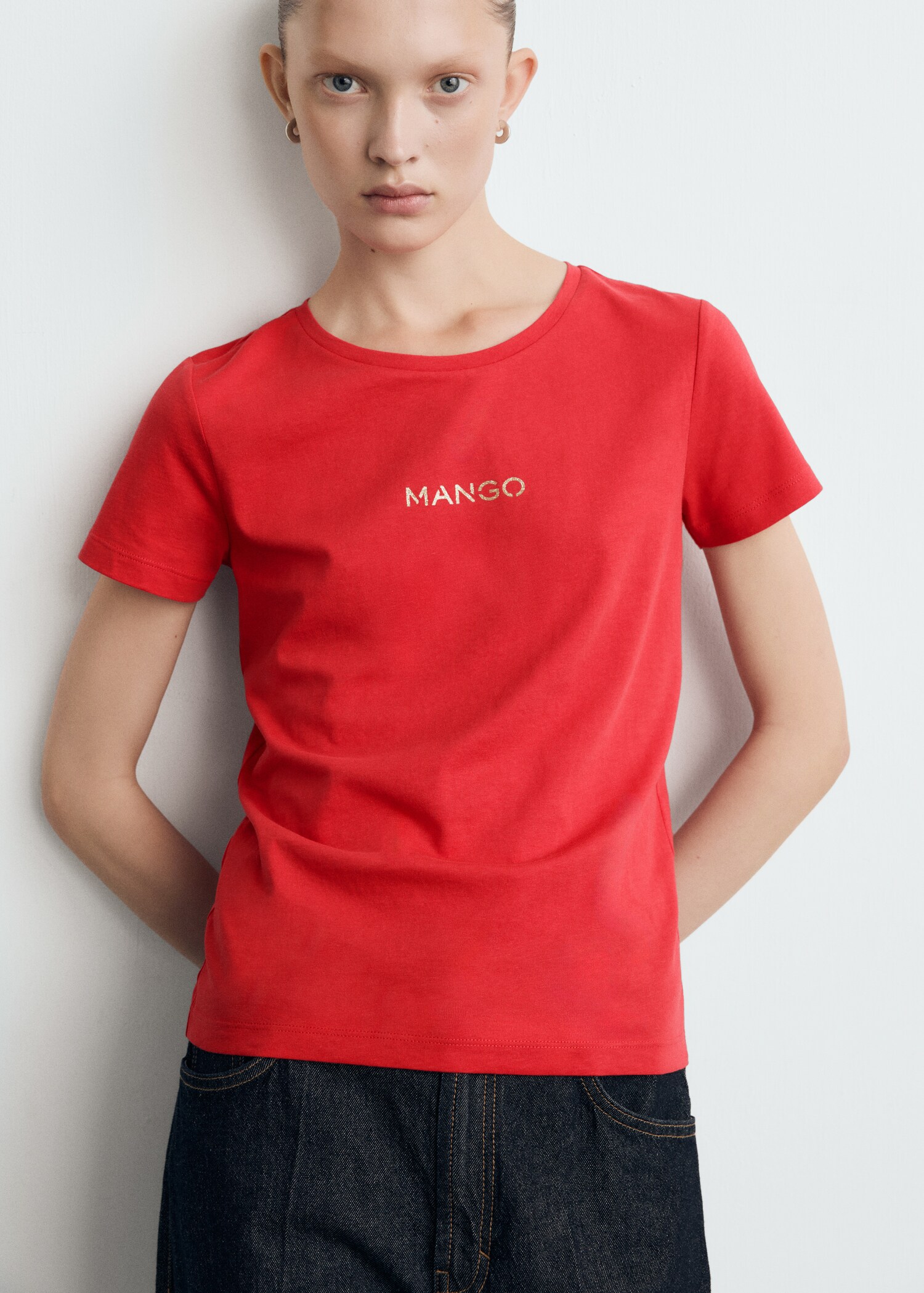 Camiseta algodón logo - Plano medio