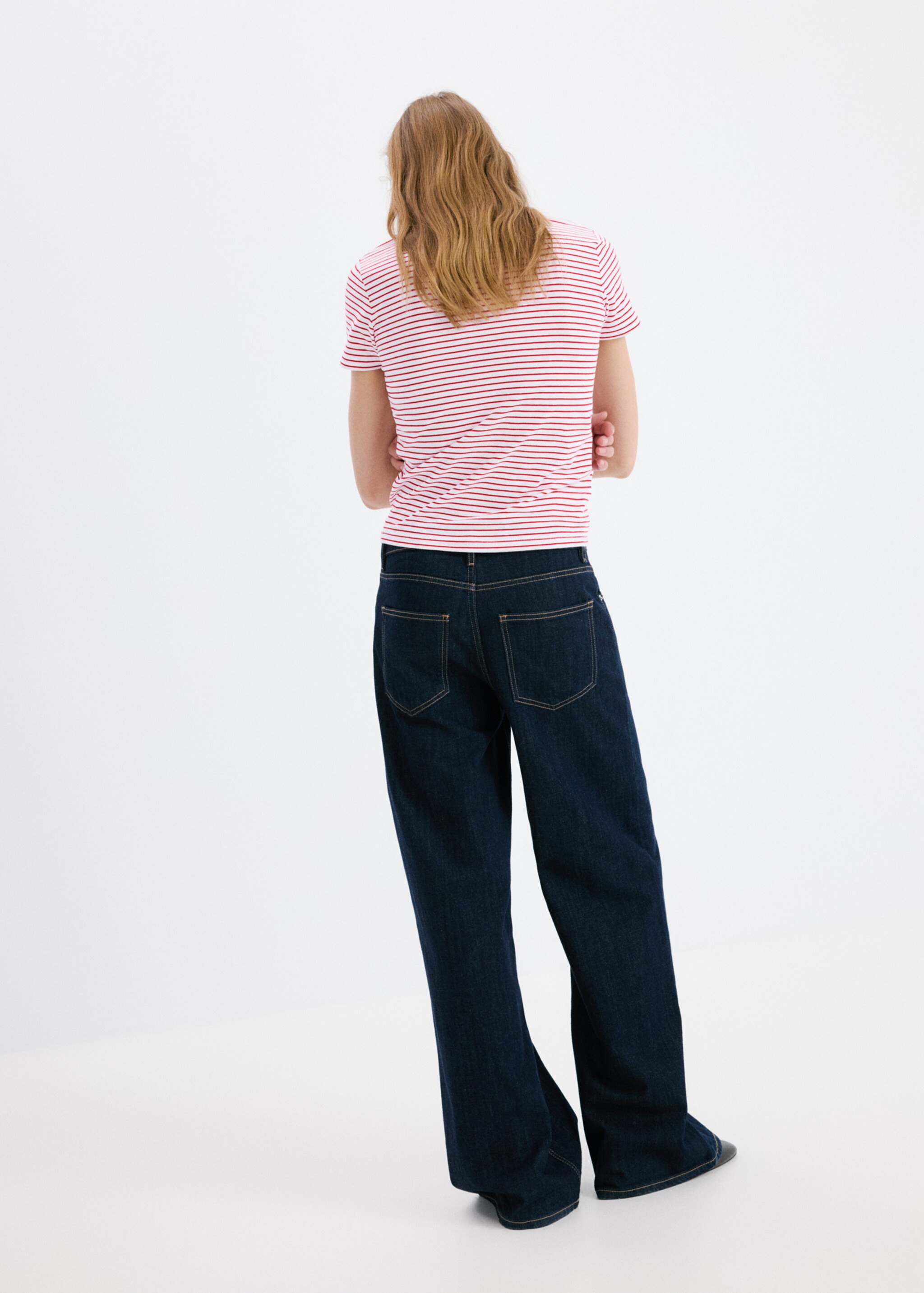 Logo print cotton t-shirt - Reverse of the article, Red. Ref: 27001351-00.