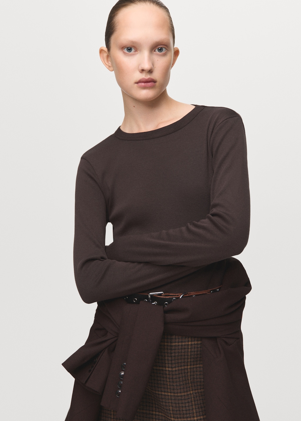 Mango Long sleeve cotton t-shirt
