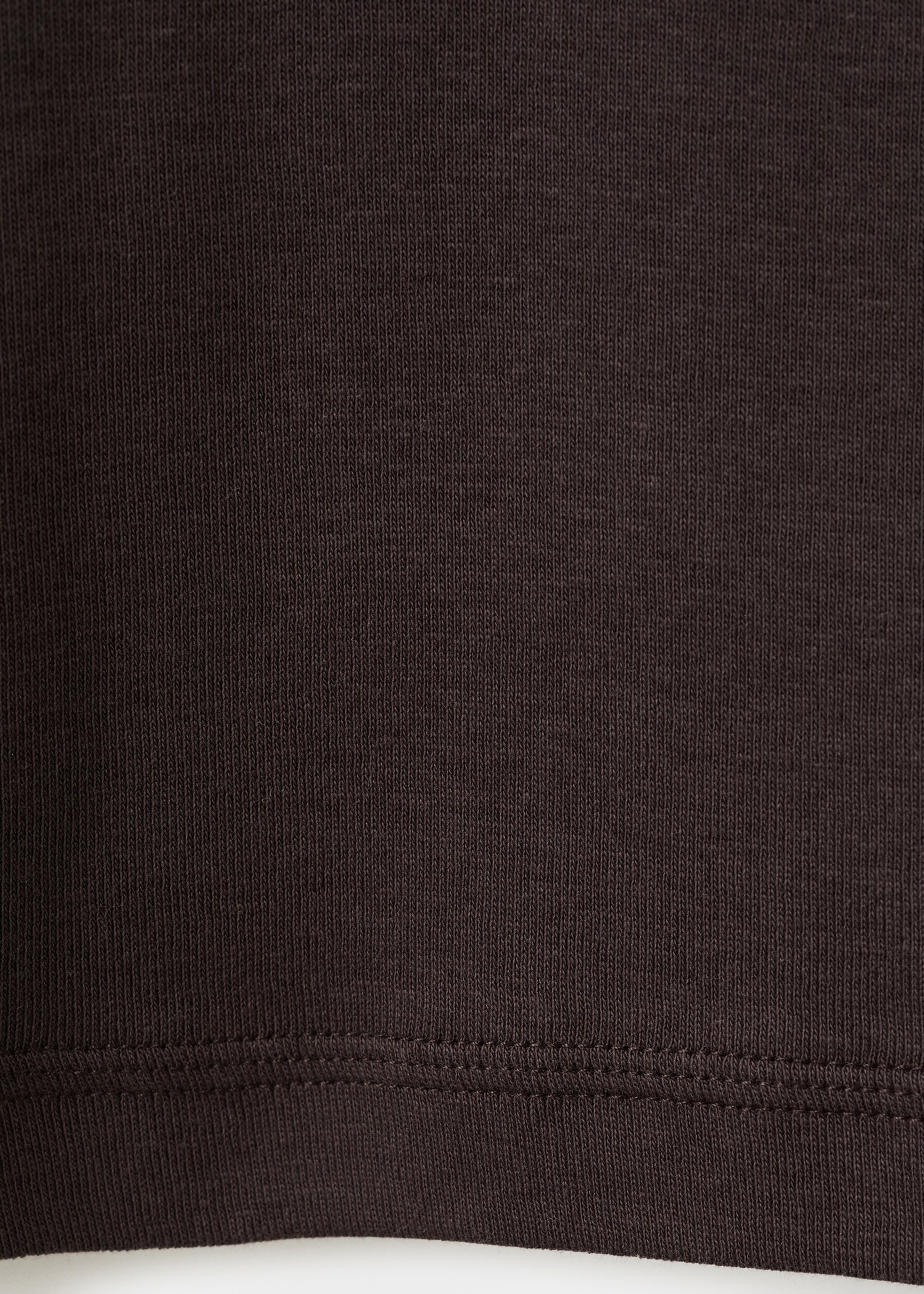 Long sleeve cotton t-shirt - Details of the article 0, Brown. Ref: 27001352-00.