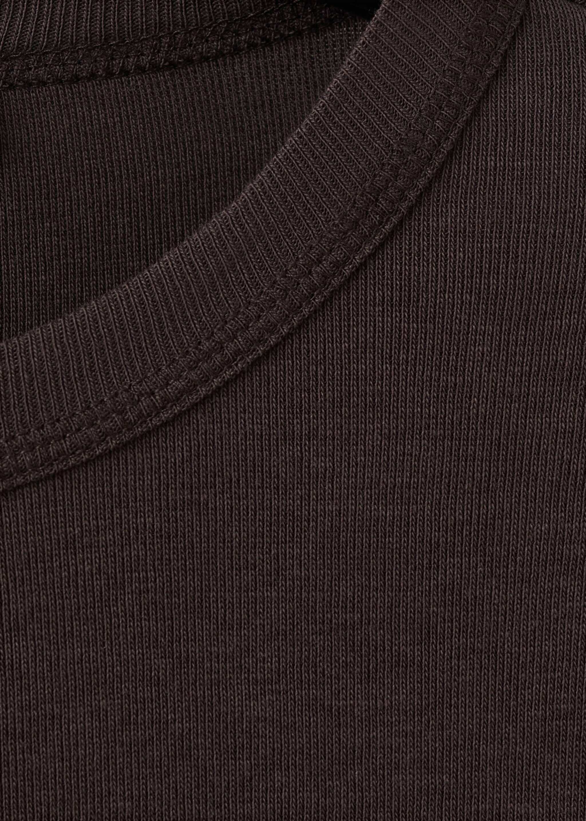 Long sleeve cotton t-shirt - Details of the article 8, Brown. Ref: 27001352-00.