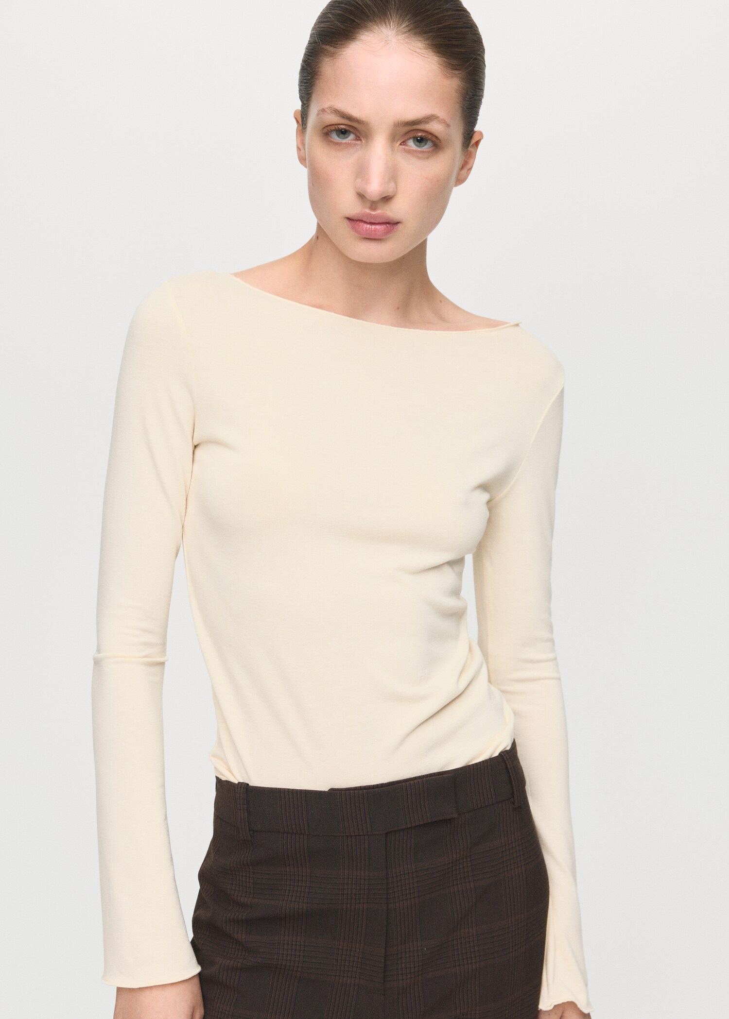 Boat neck t-shirt - Medium plane