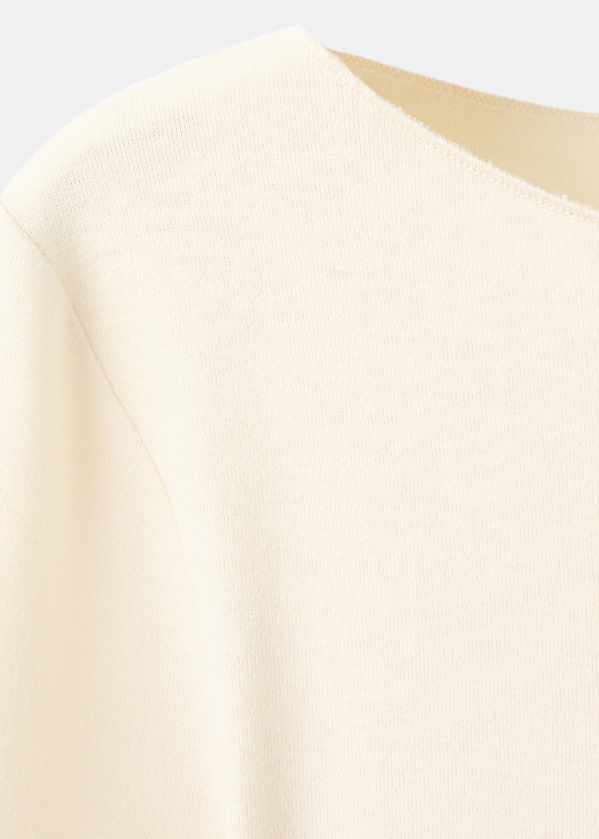 Boat neck t-shirt - Details of the article 8, Vanilla. Ref: 27001353-00.