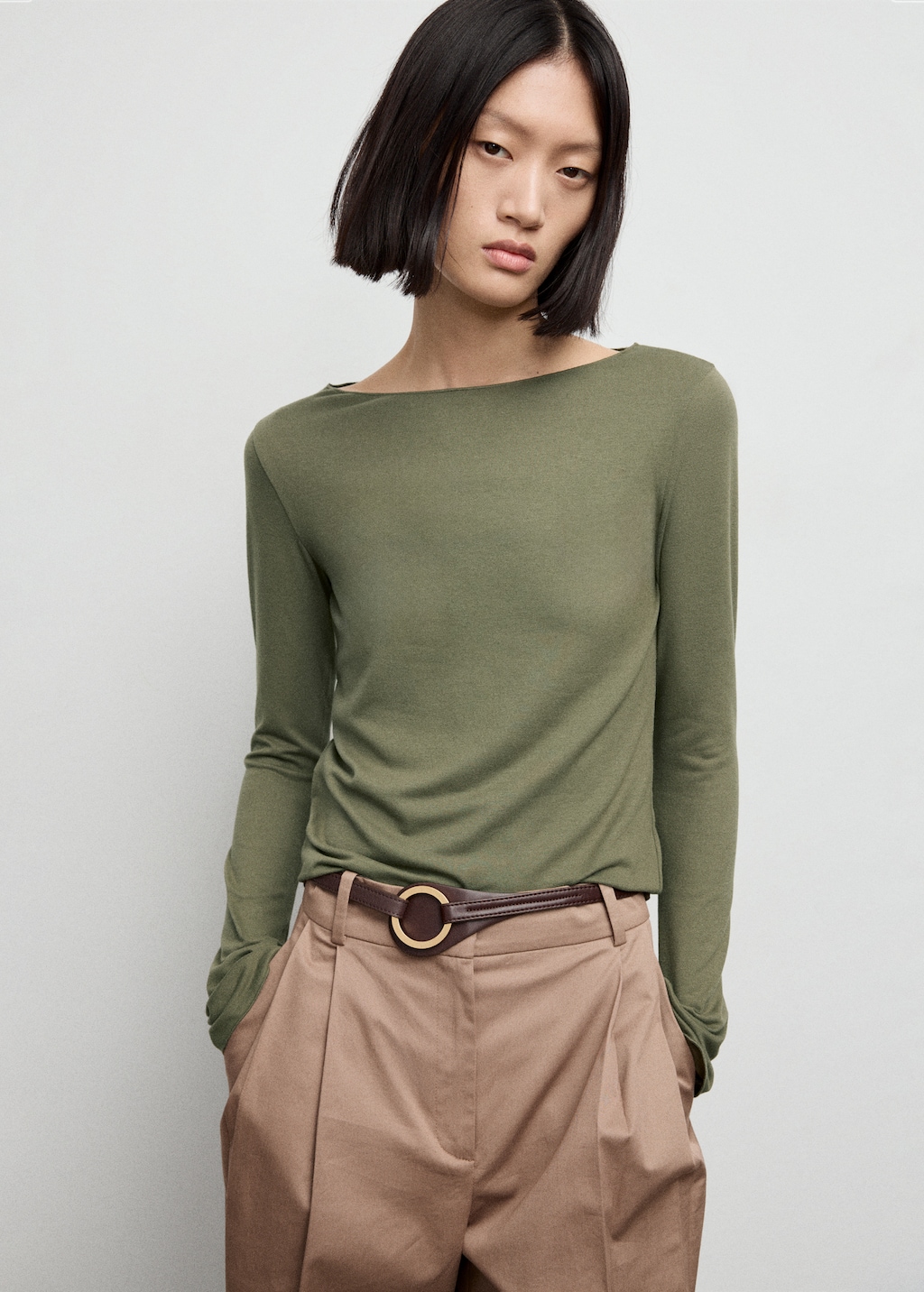 Mango Boat neck t-shirt