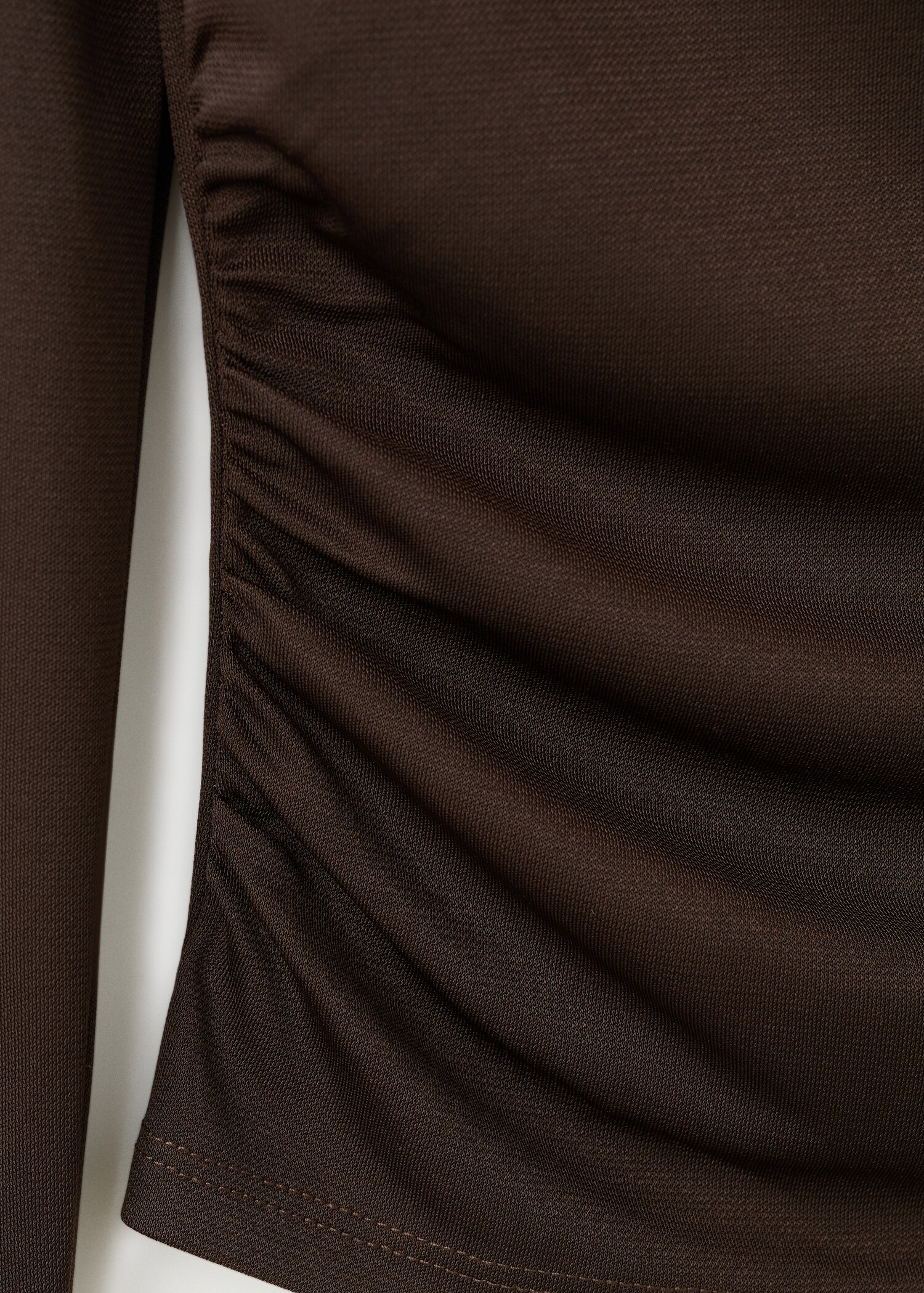 Fitted top with draped neckline - Details of the article 0