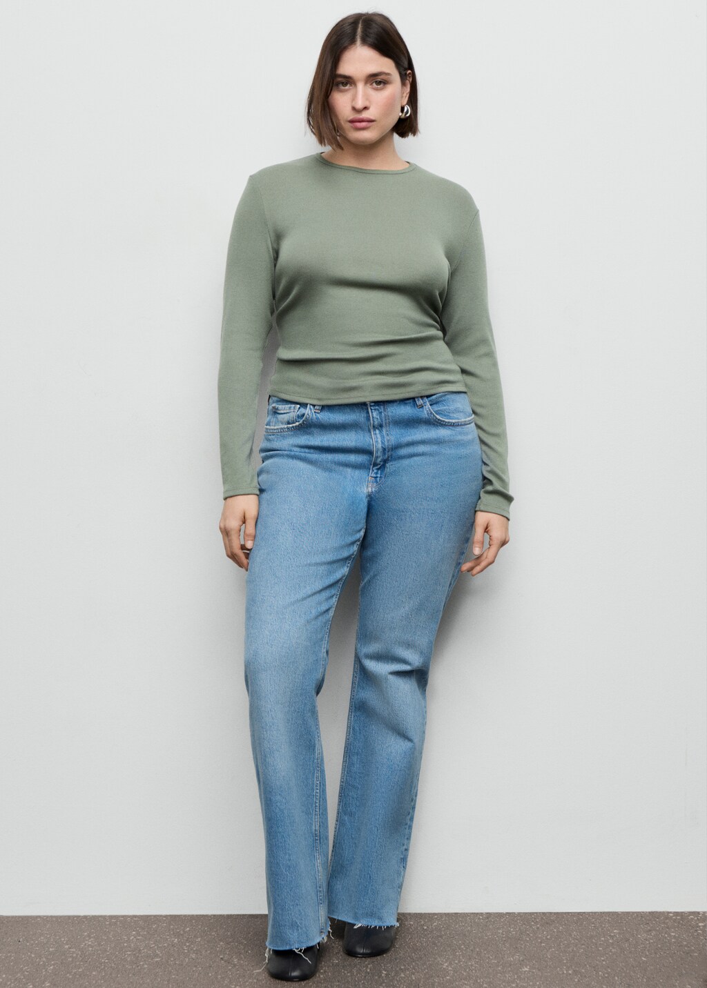 Mango Ribbed long-sleeved t-shirt thumbnail
