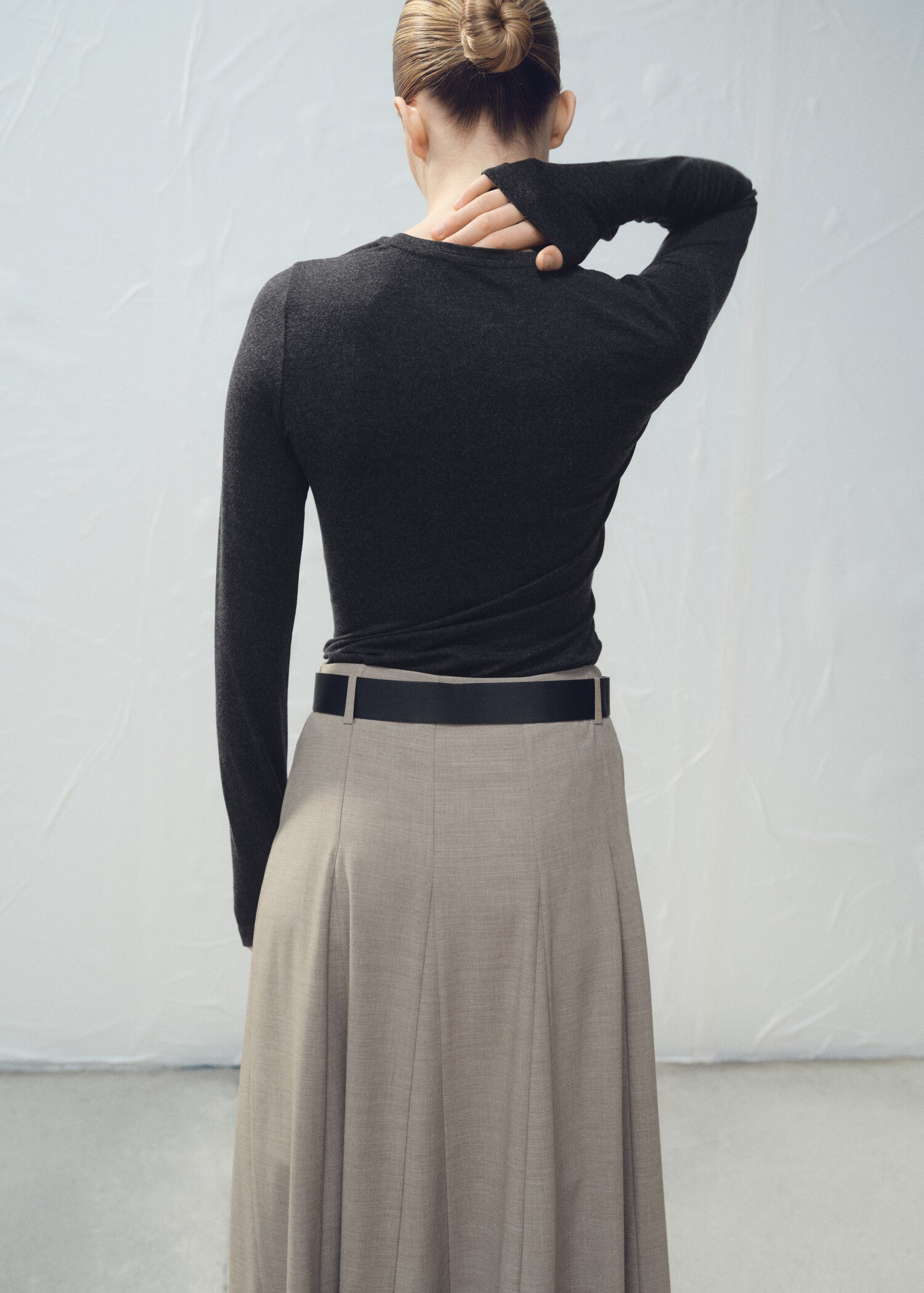 Draped combined t-shirt - Reverse of the article