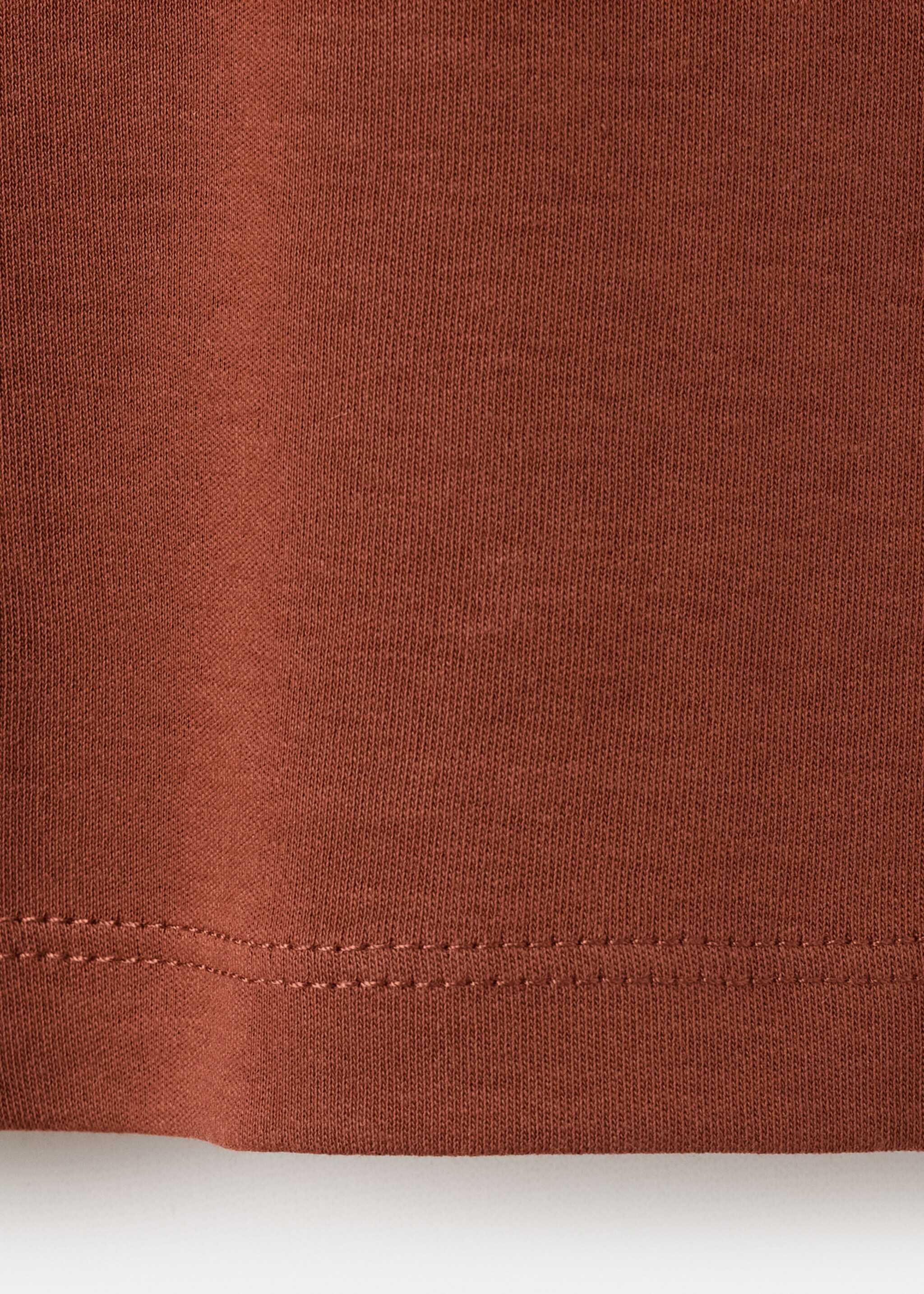 Long sleeve cotton t-shirt - Details of the article 0, Russet. Ref: 27001357-00.