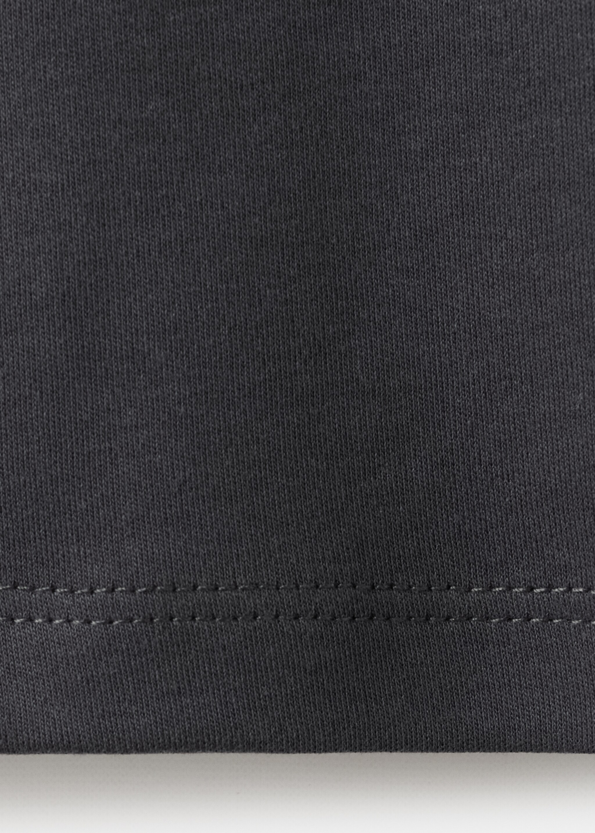 Long sleeve cotton t-shirt - Details of the article 0, Charcoal. Ref: 27001357-00.