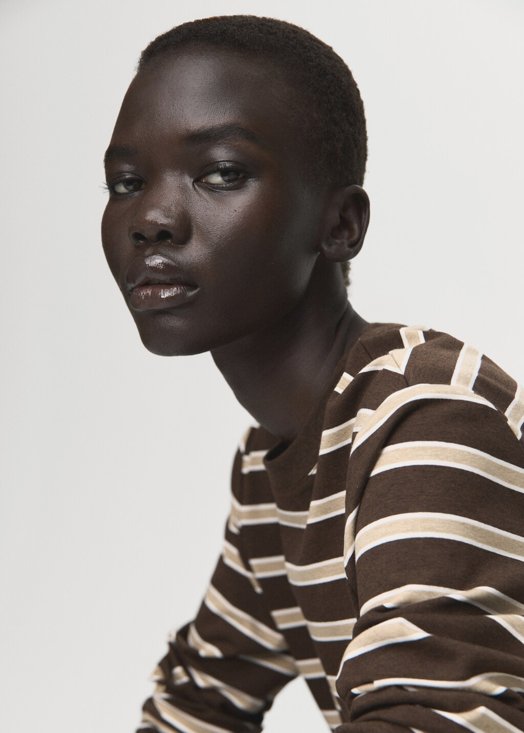 Mango Long-sleeved striped t-shirt
