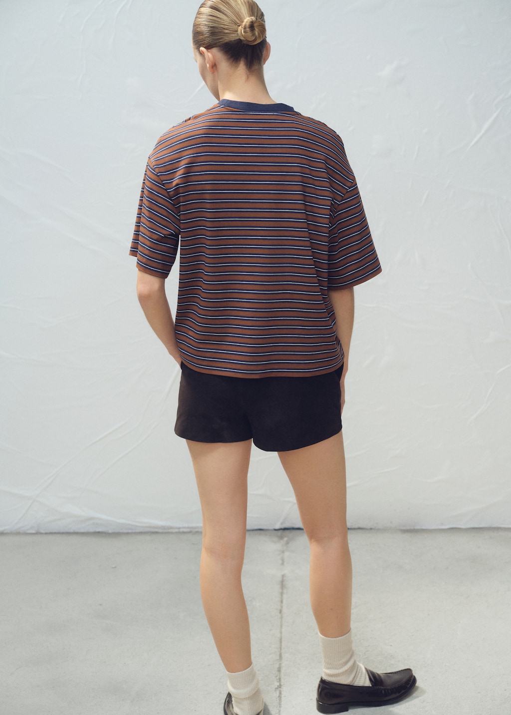 Striped short-sleeved t-shirt