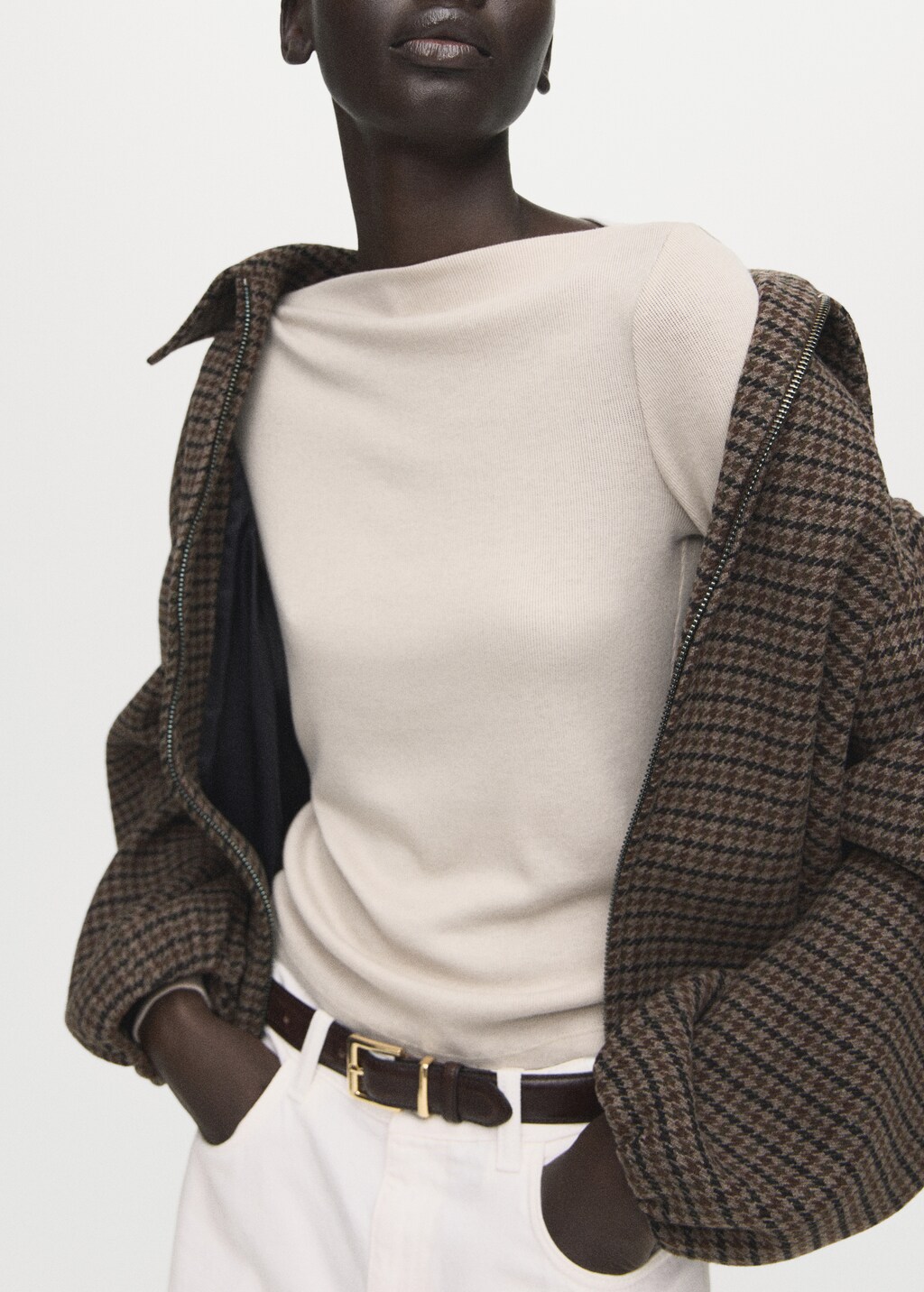 Mango Long-sleeved boat-neck t-shirt thumbnail