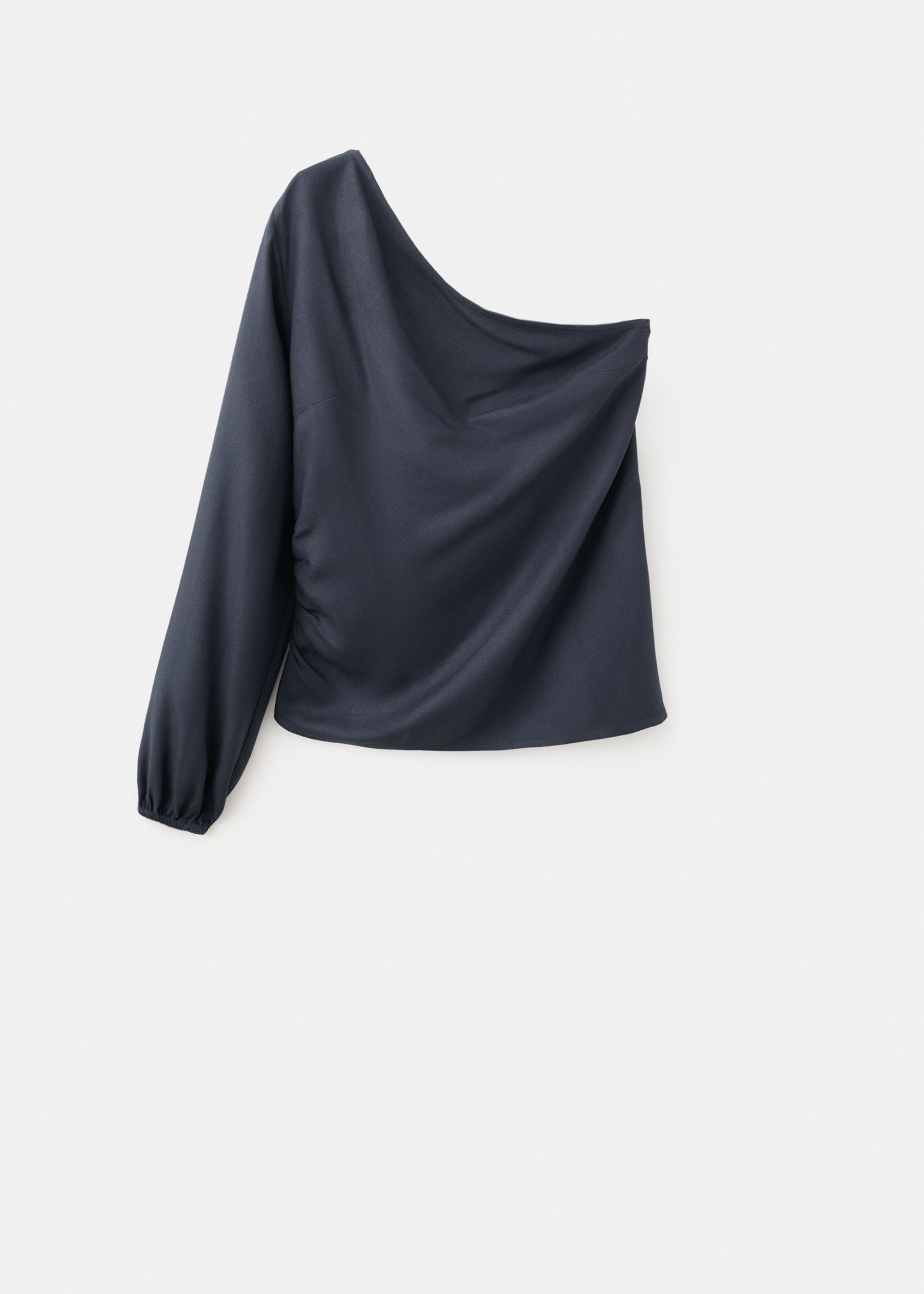 Asymmetrical blouse - Article without model, Navy. Ref: 27001514-00.
